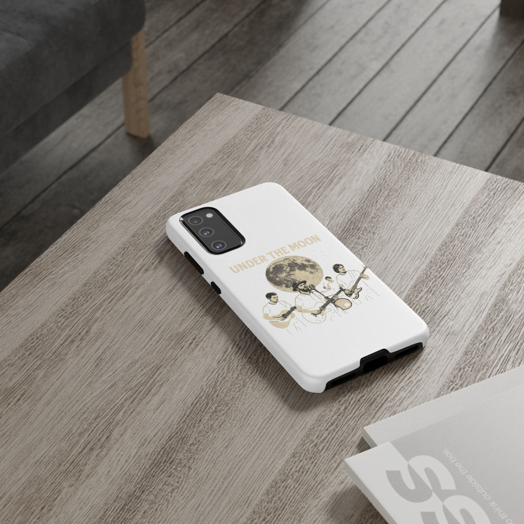 Moonlit Music Phone Case, Stellar Band Phone Cover, Celestial Gift for Music Lovers, Under the Moon Design, Festival Accessories