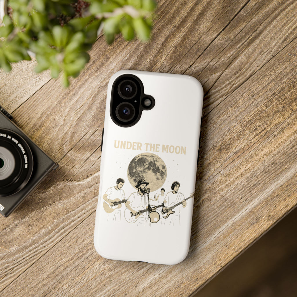 Moonlit Music Phone Case, Stellar Band Phone Cover, Celestial Gift for Music Lovers, Under the Moon Design, Festival Accessories
