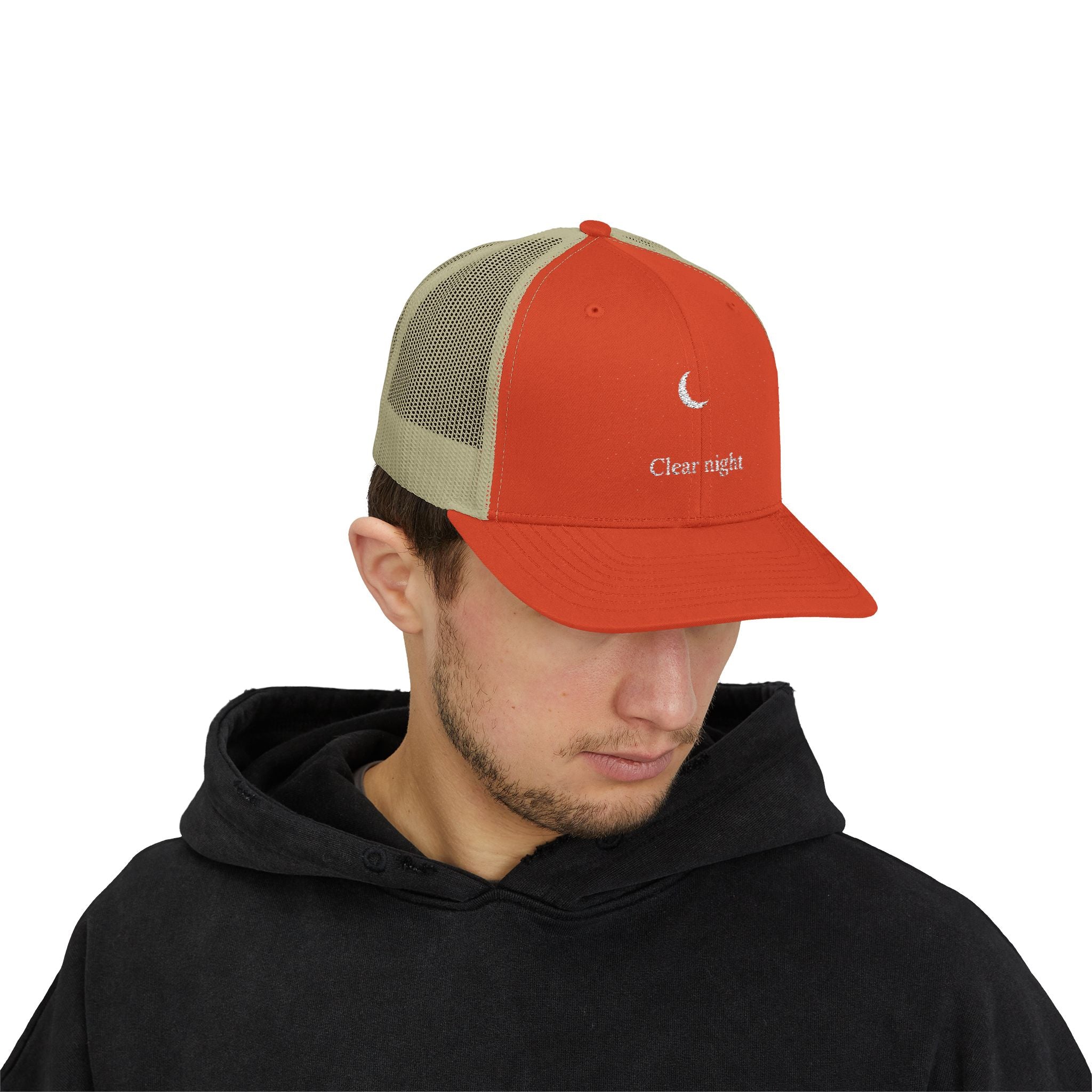 Clear Night Snapback Trucker Cap, Custom Cap, Casual Hat, Outdoor Gear, Festival Accessory, Night Sky Fashion