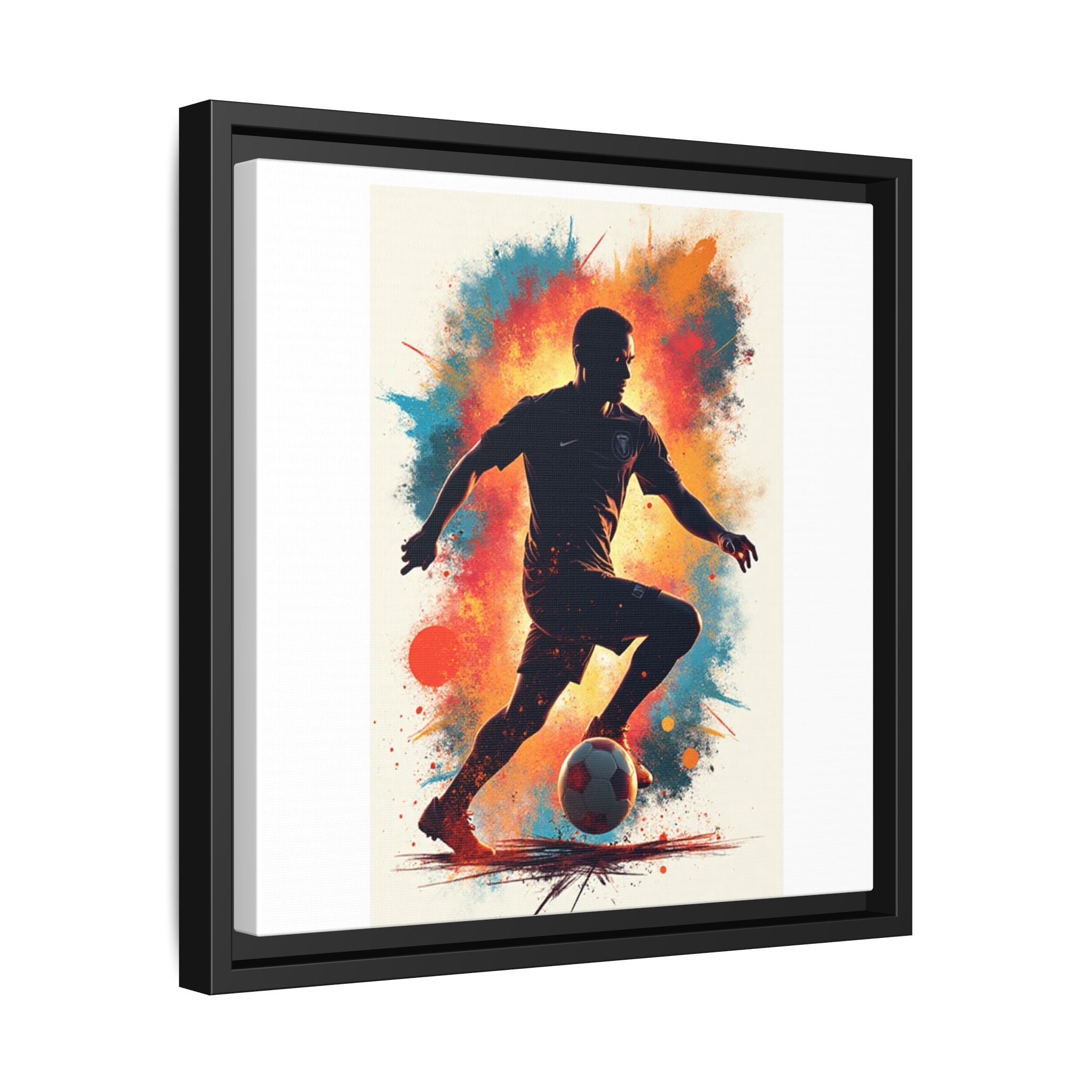 Framed Soccer Art Print, Colorful Sports Decor, Wall Art for Athletes, Gift for Soccer Fans, Home Decor for Sports Lovers
