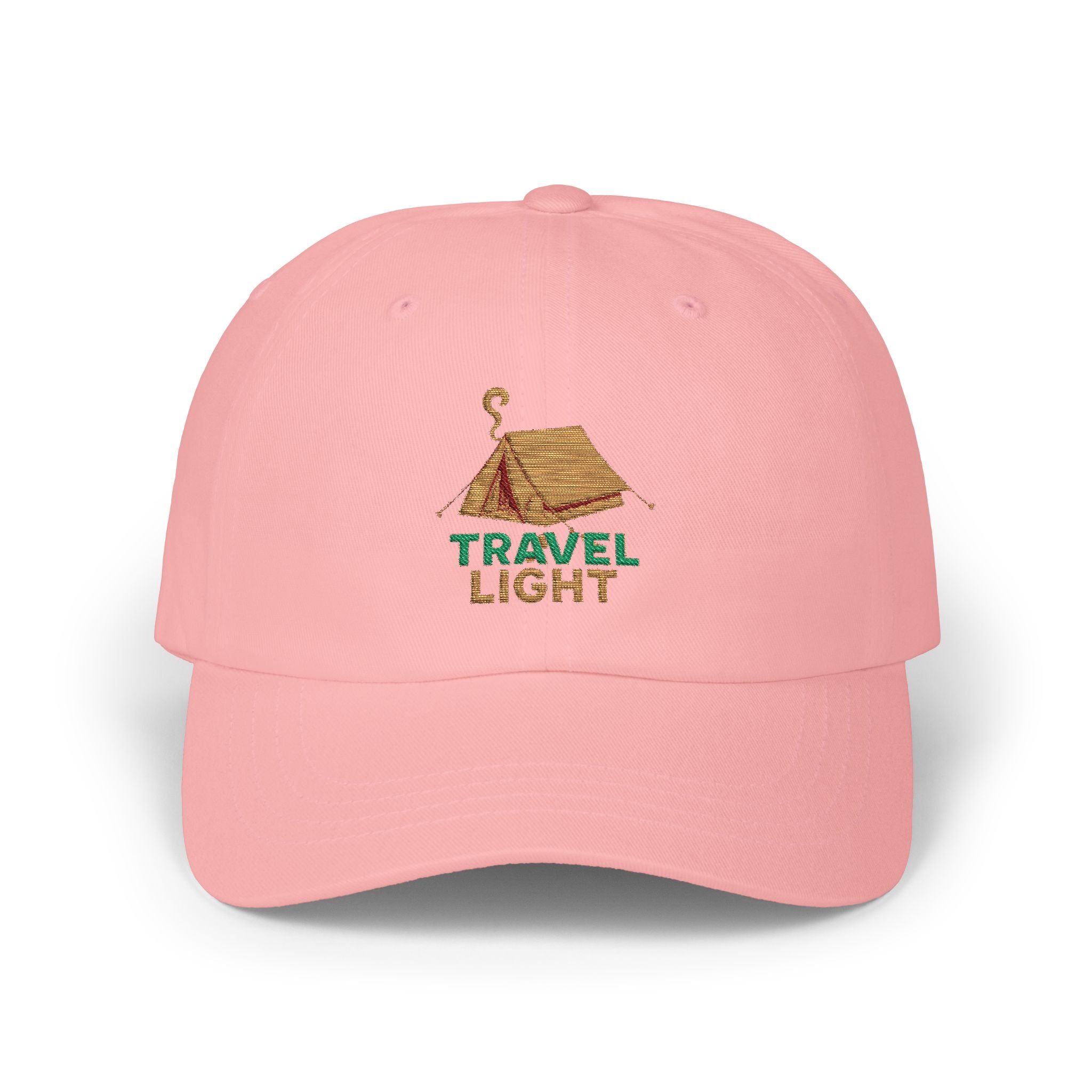 Travel Light Dad Cap | Casual Fashion Hat, Summer Accessory, Gift for Travelers, Outdoor Gear, Vacation Essential