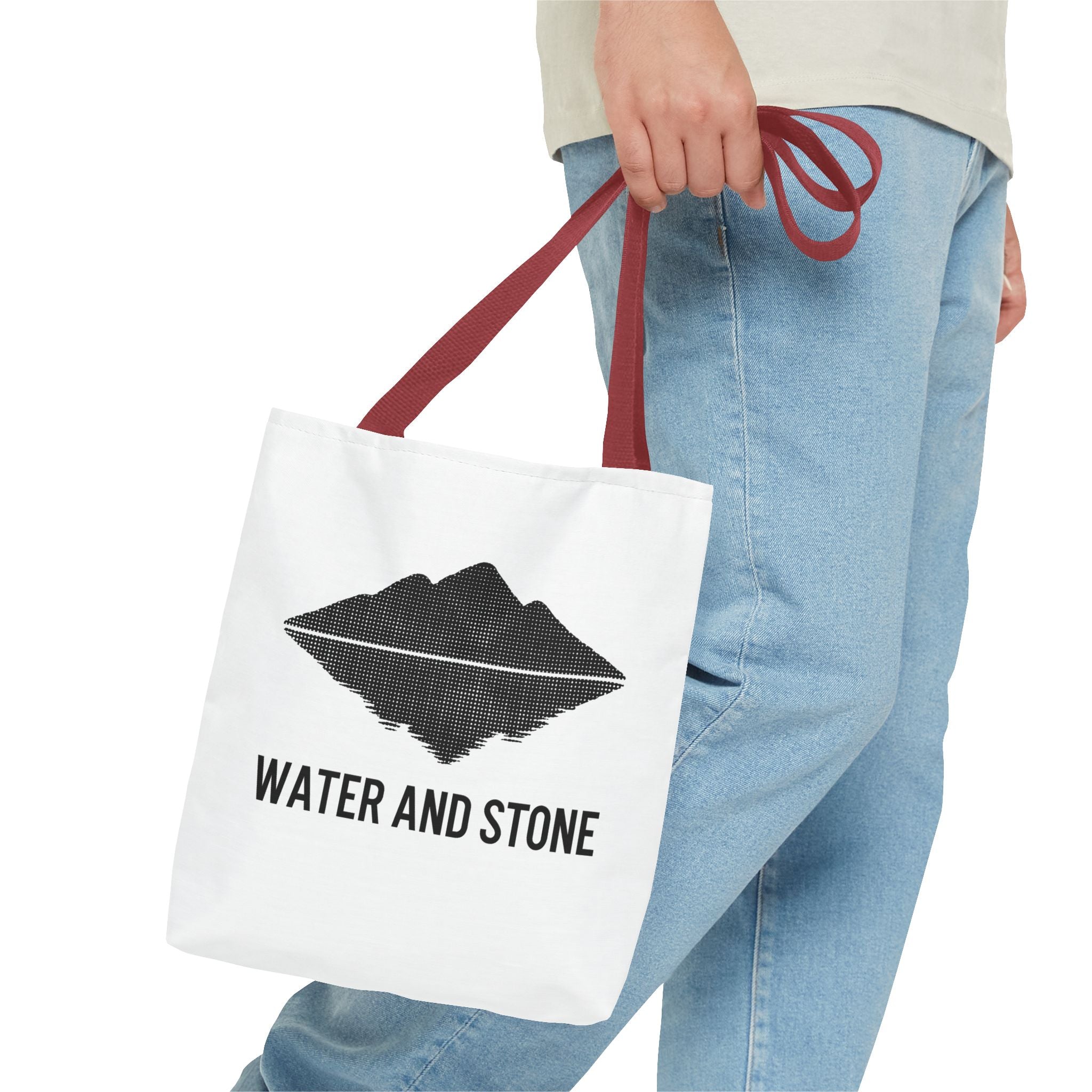 Modern Water and Stone Tote Bag | Eco-Friendly Shopping, Beach, Gym, Travel, Everyday Use