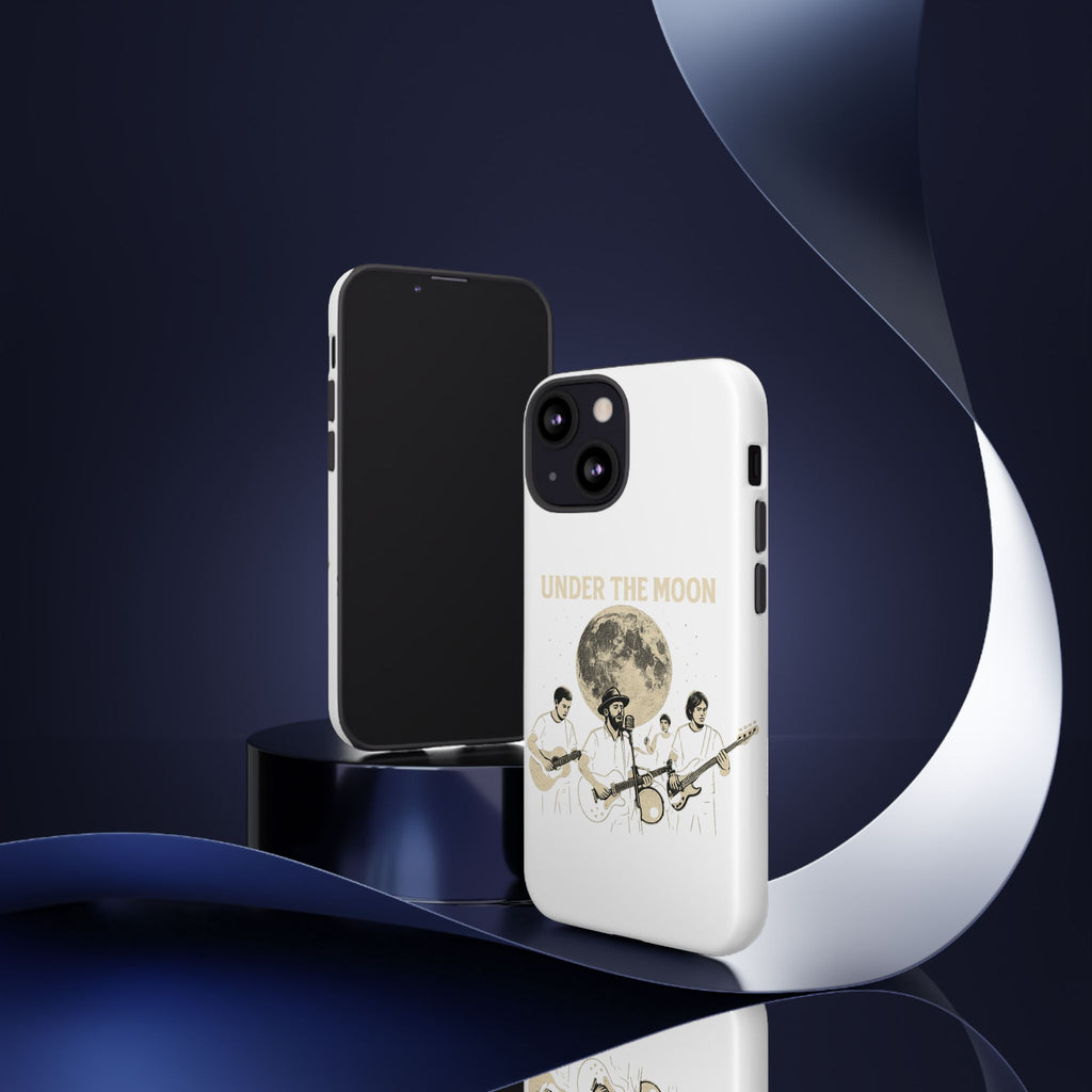 Moonlit Music Phone Case, Stellar Band Phone Cover, Celestial Gift for Music Lovers, Under the Moon Design, Festival Accessories