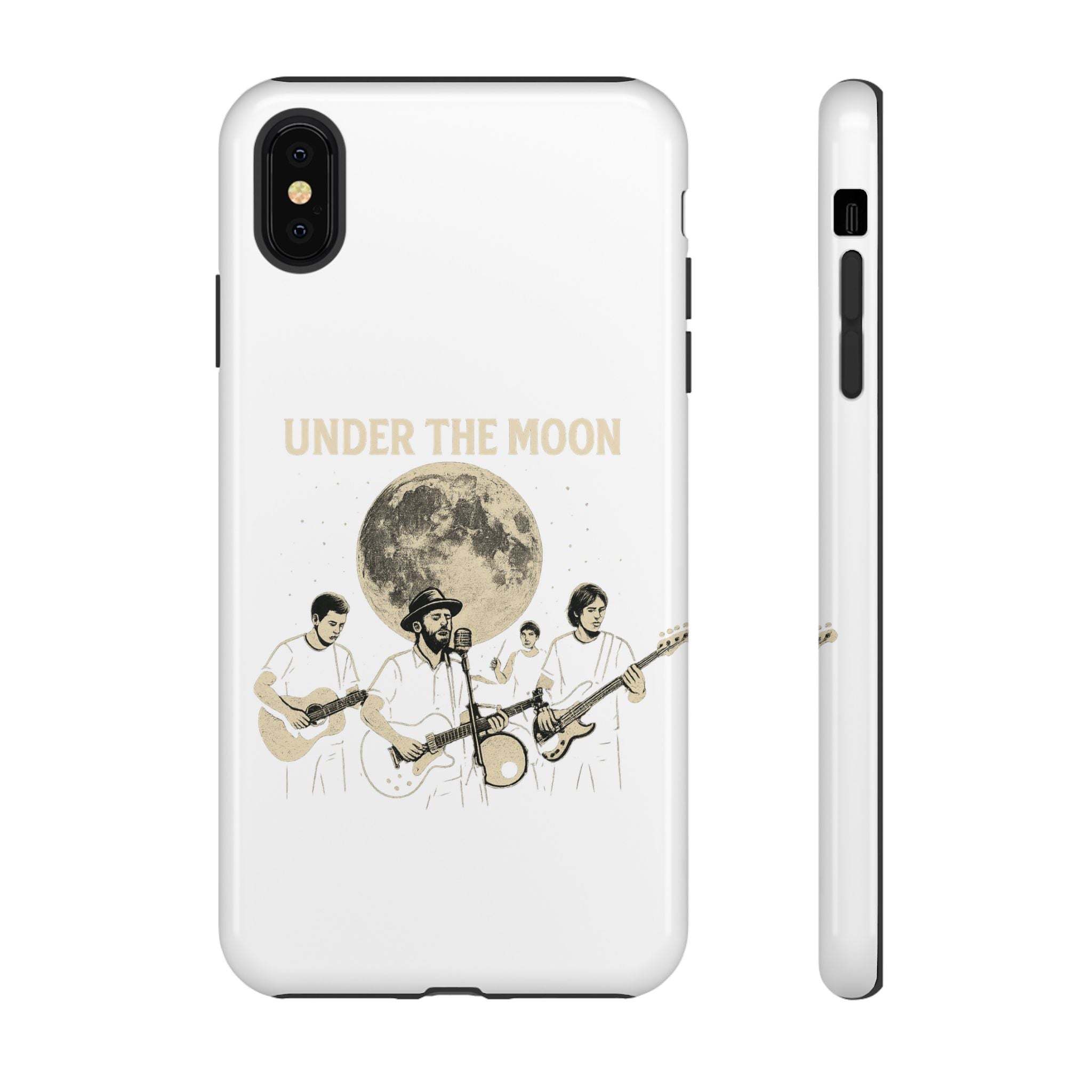 Moonlit Music Phone Case, Stellar Band Phone Cover, Celestial Gift for Music Lovers, Under the Moon Design, Festival Accessories