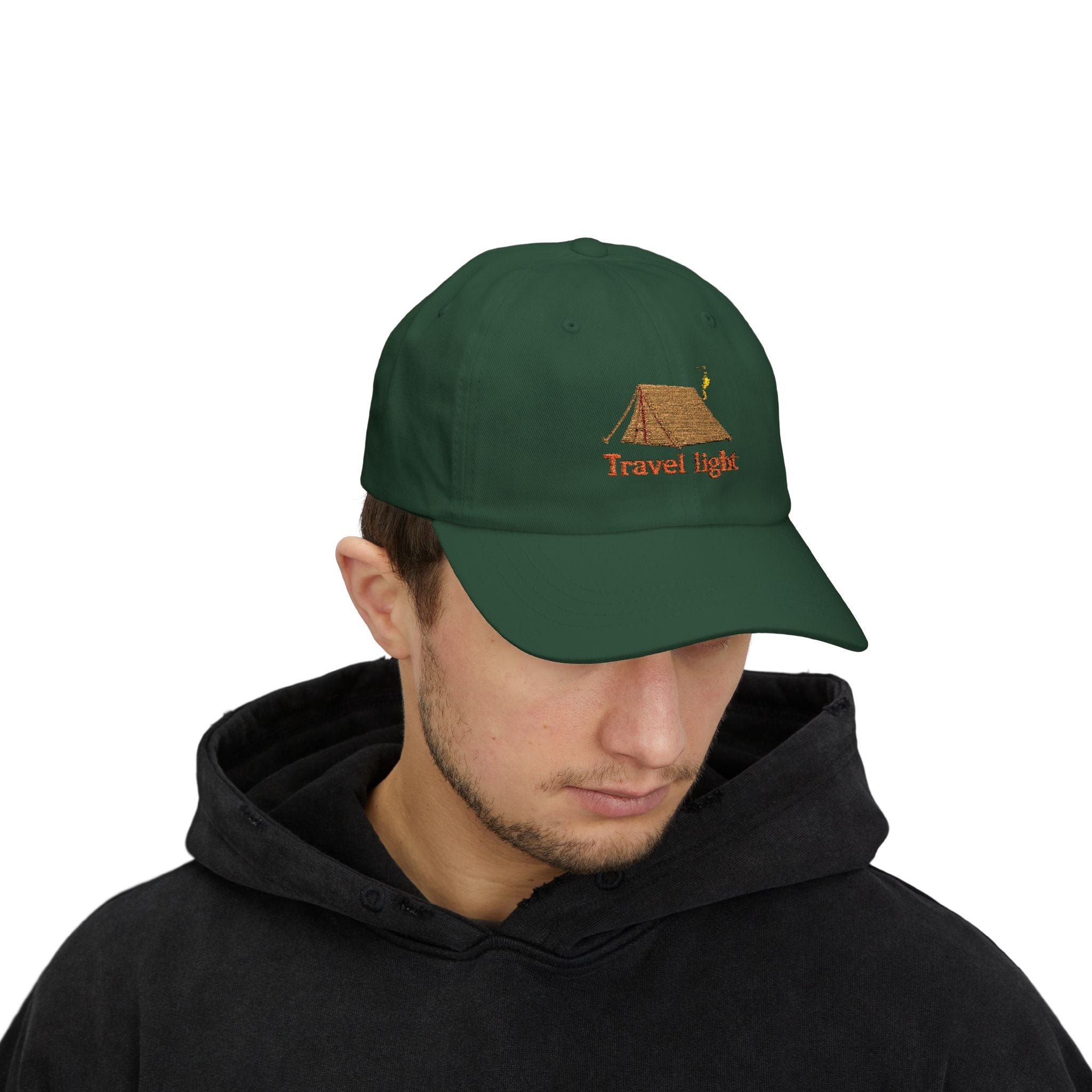 Travel Light Classic Dad Cap | Outdoor Adventure Baseball Hat | Gift for Campers | Summer Caps | Hiking Hats | Casual Sun Hat