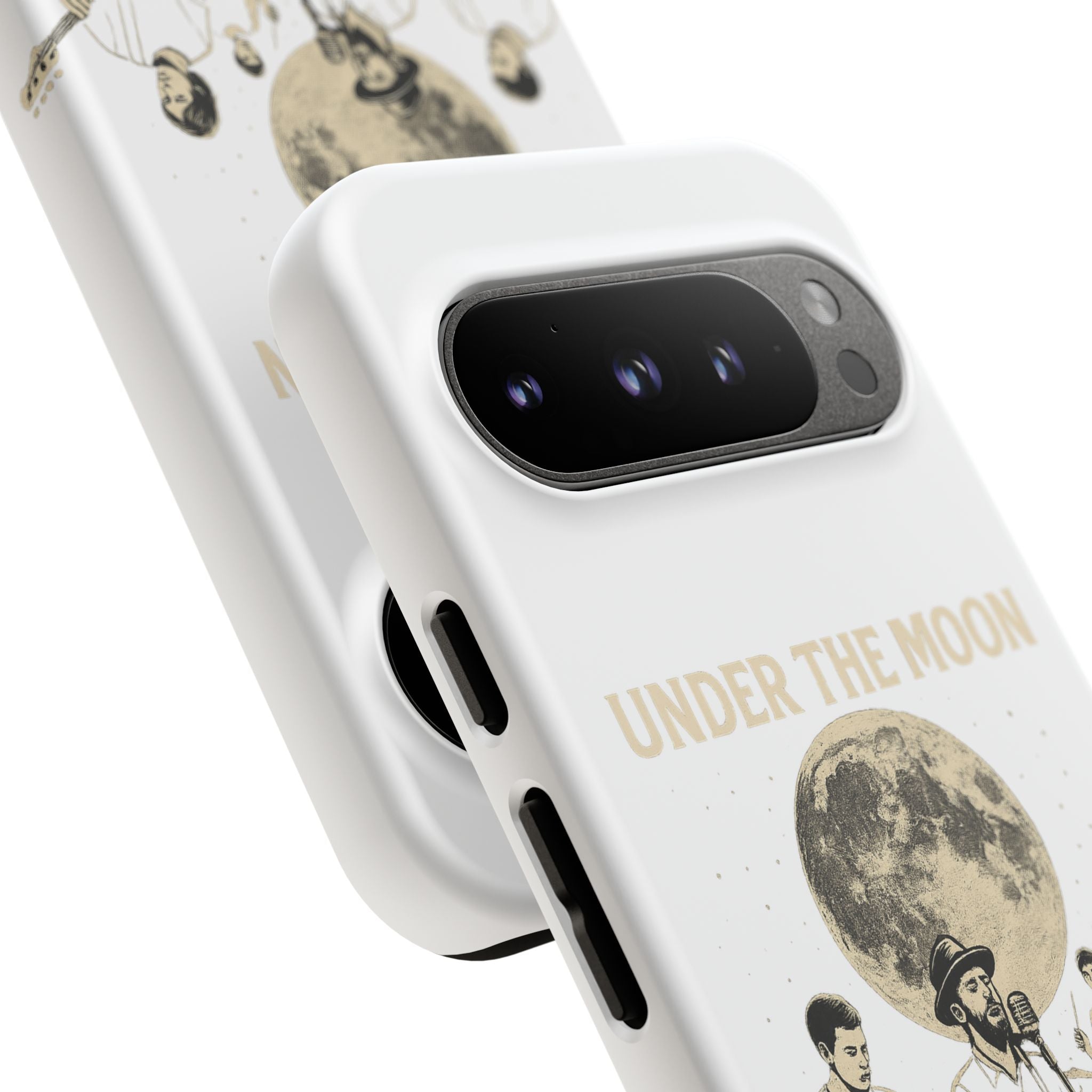 Moonlit Music Phone Case, Stellar Band Phone Cover, Celestial Gift for Music Lovers, Under the Moon Design, Festival Accessories