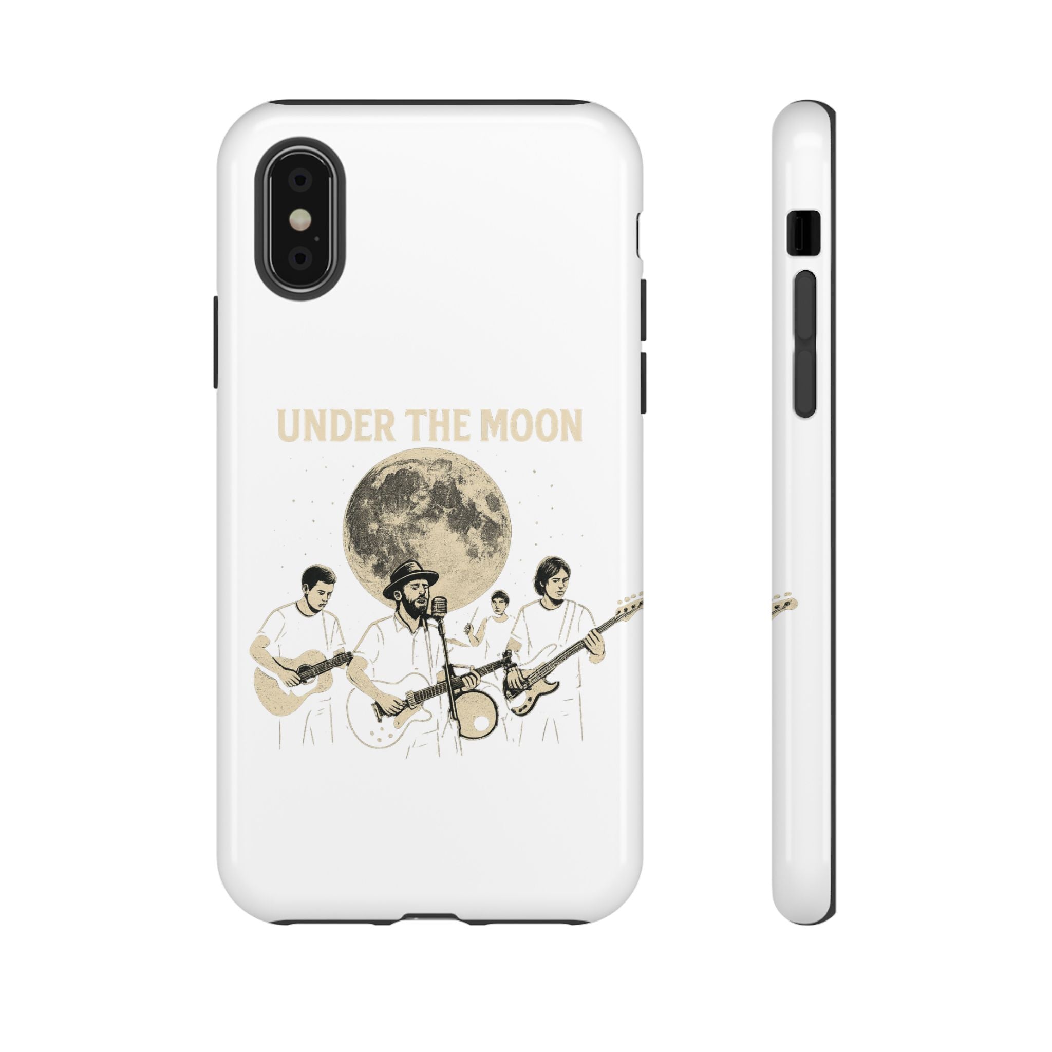 Moonlit Music Phone Case, Stellar Band Phone Cover, Celestial Gift for Music Lovers, Under the Moon Design, Festival Accessories
