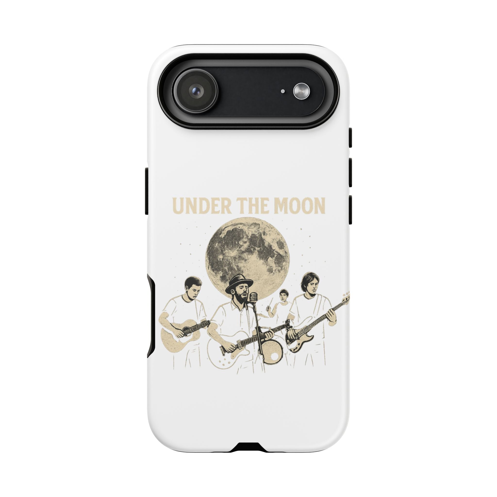 Moonlit Music Phone Case, Stellar Band Phone Cover, Celestial Gift for Music Lovers, Under the Moon Design, Festival Accessories