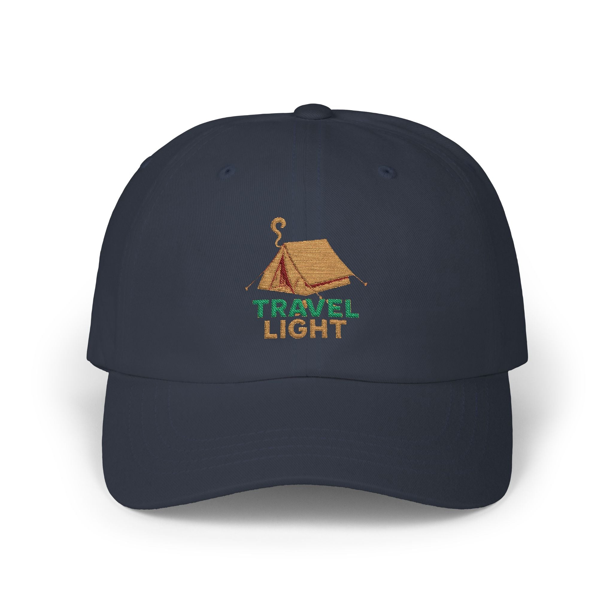 Travel Light Dad Cap | Casual Fashion Hat, Summer Accessory, Gift for Travelers, Outdoor Gear, Vacation Essential