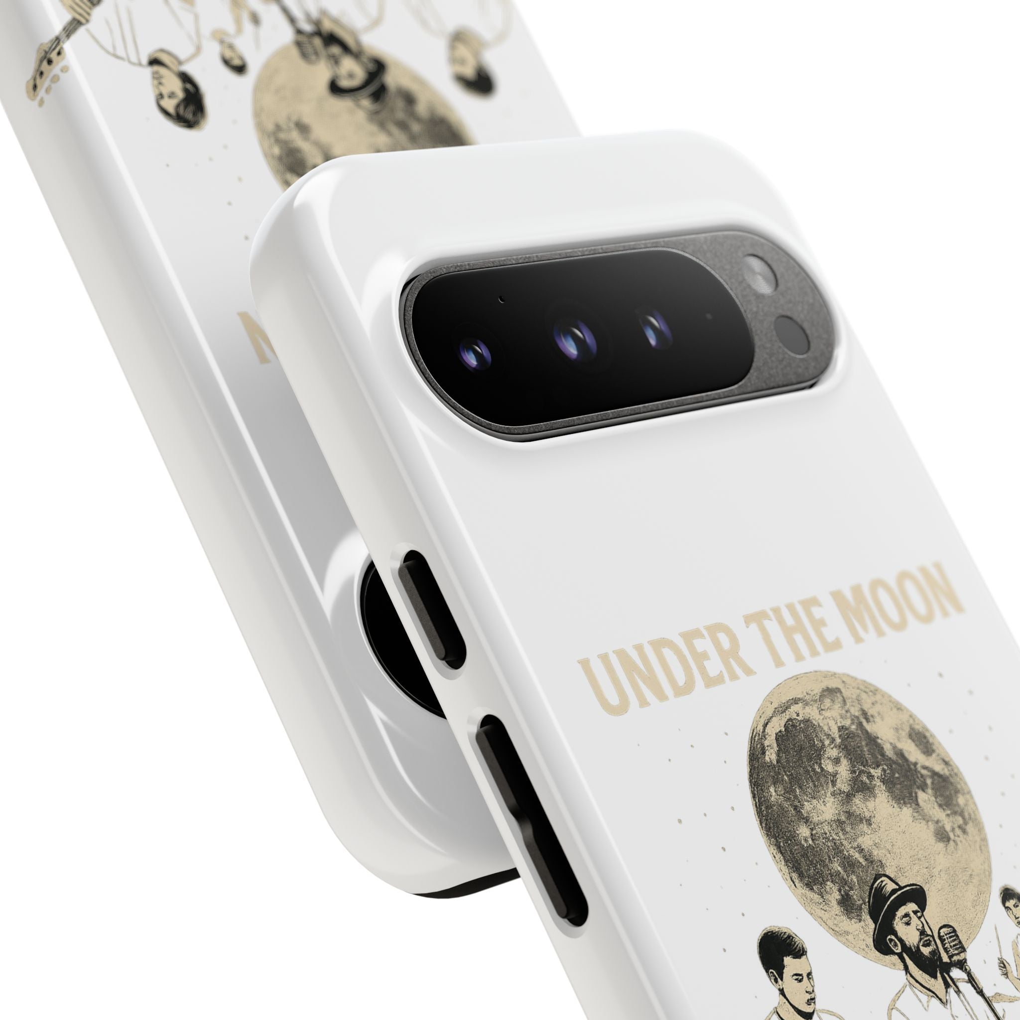 Moonlit Music Phone Case, Stellar Band Phone Cover, Celestial Gift for Music Lovers, Under the Moon Design, Festival Accessories