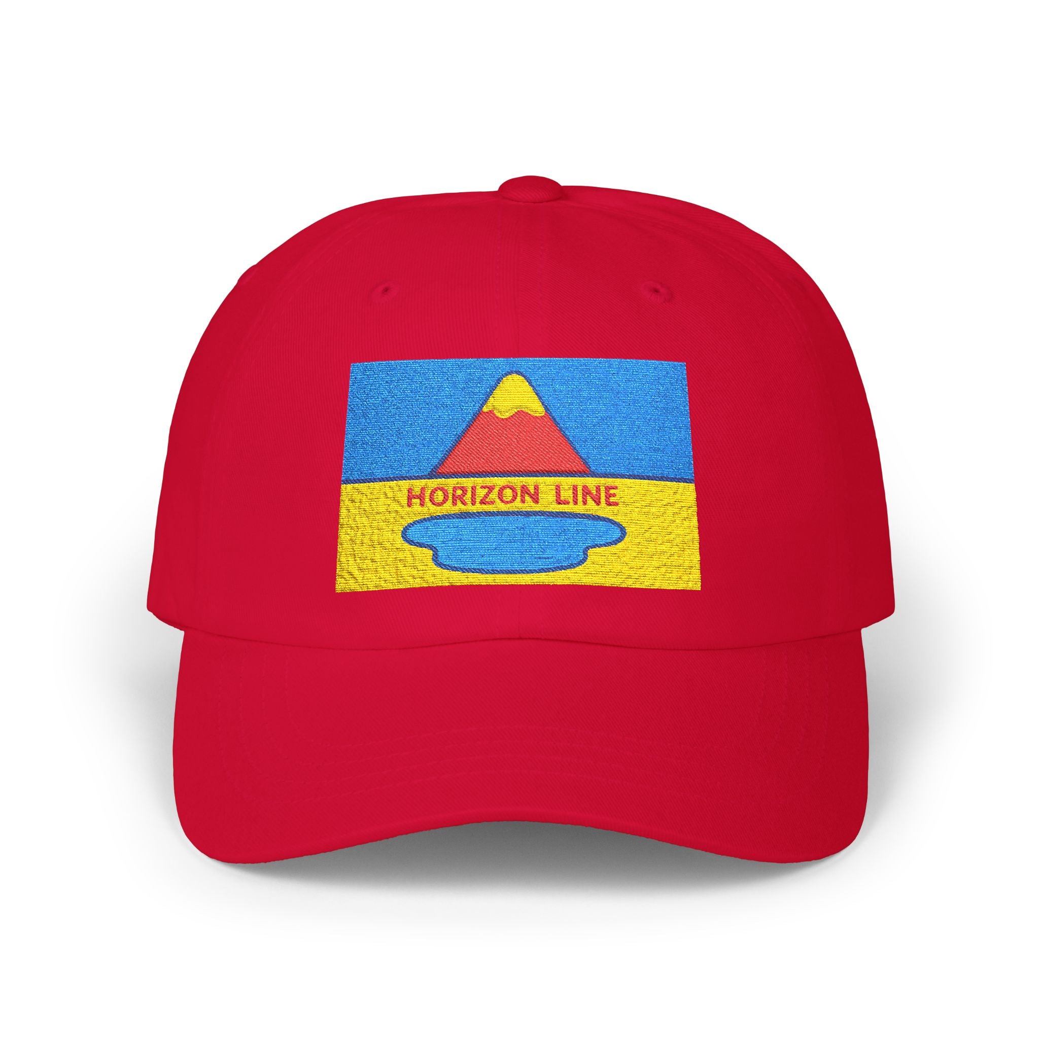 Classic Dad Cap with Horizon Line Design | Casual Hat, Adjustable Cap, Gift for Dads, Summer Accessory, Outdoor Cap