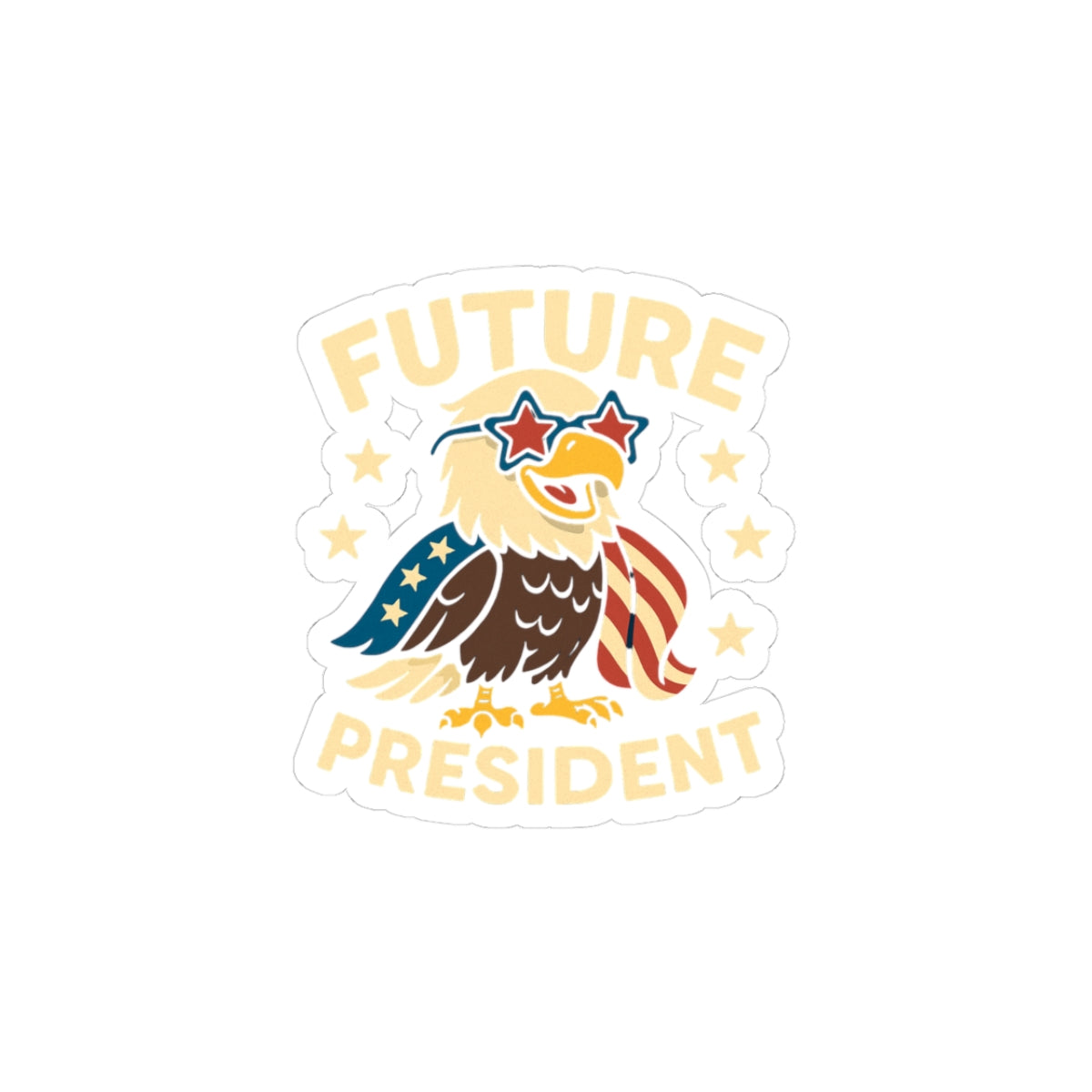 Future President Eagle Kiss-Cut Stickers, Patriotic Decor, Election Campaign, Independence Day, Fun Gifts for Kids