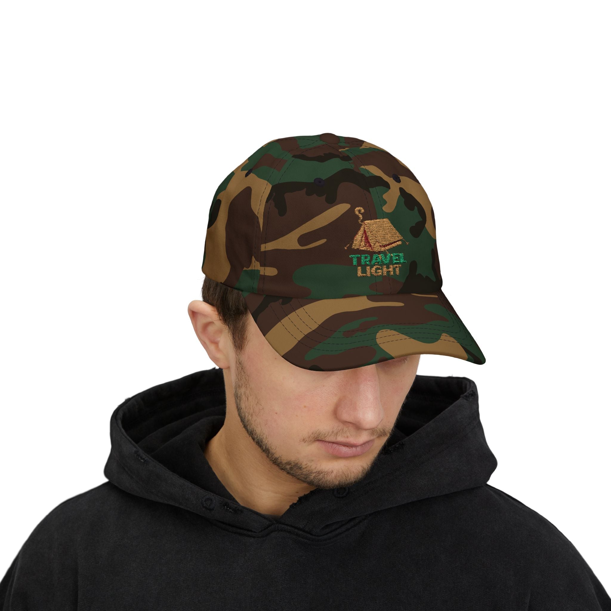 Travel Light Dad Cap | Casual Fashion Hat, Summer Accessory, Gift for Travelers, Outdoor Gear, Vacation Essential