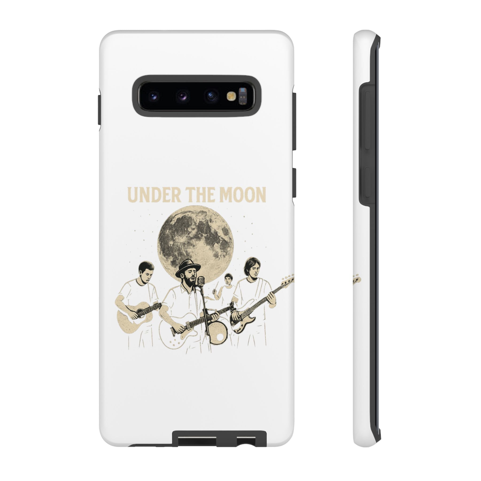 Moonlit Music Phone Case, Stellar Band Phone Cover, Celestial Gift for Music Lovers, Under the Moon Design, Festival Accessories