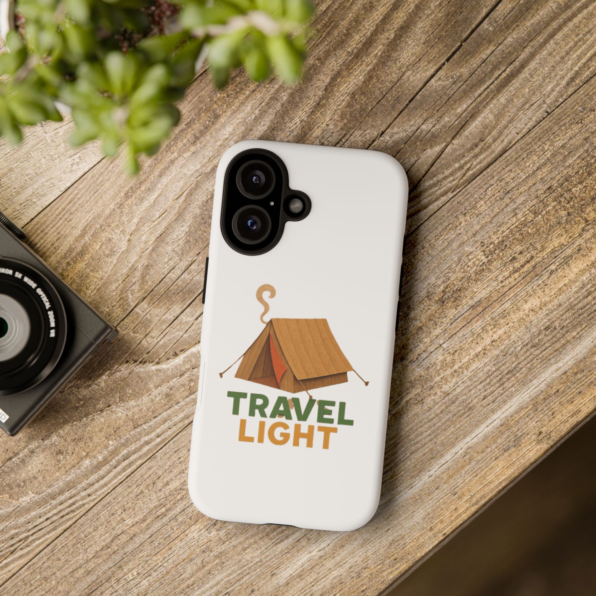 Travel Light Phone Case - Adventure Gear, Camping Accessory, Personalized Gift, Outdoor Enthusiast, Eco-Friendly Protection