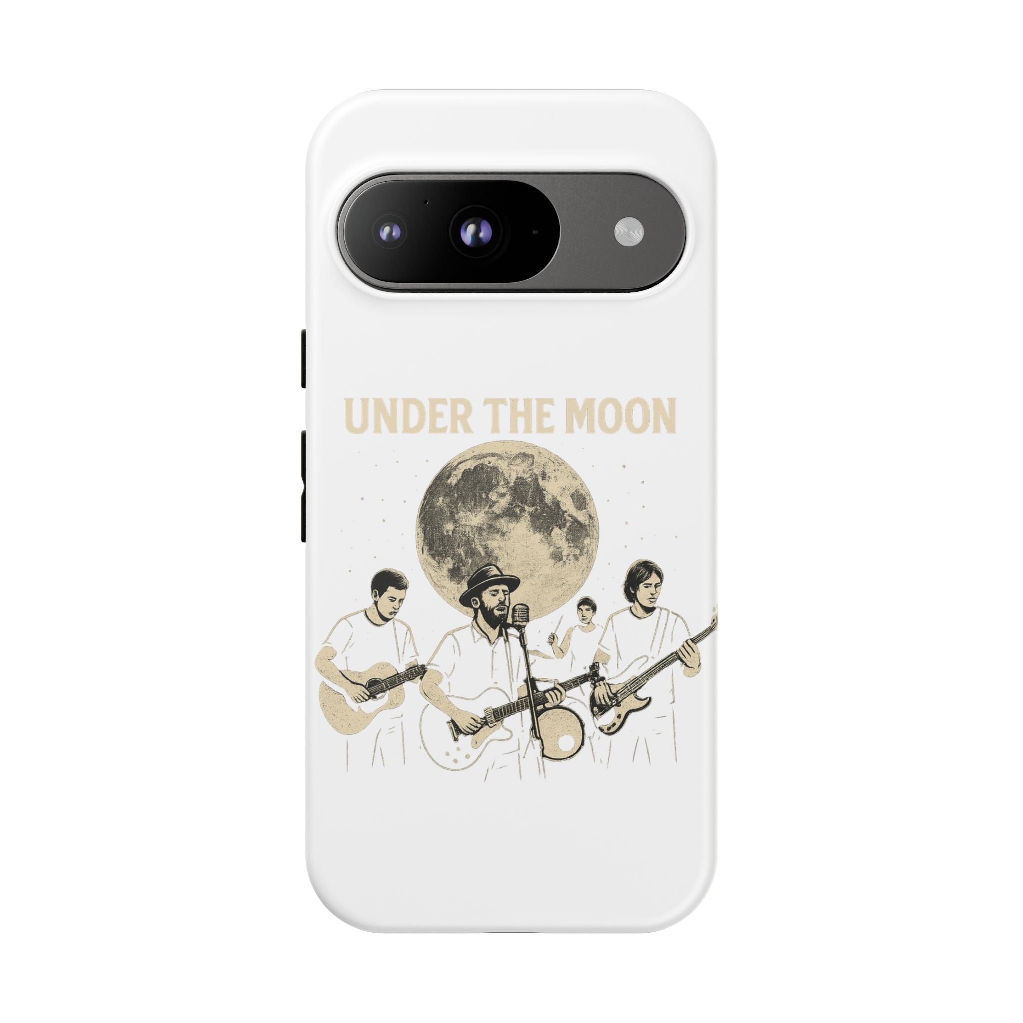 Moonlit Music Phone Case, Stellar Band Phone Cover, Celestial Gift for Music Lovers, Under the Moon Design, Festival Accessories