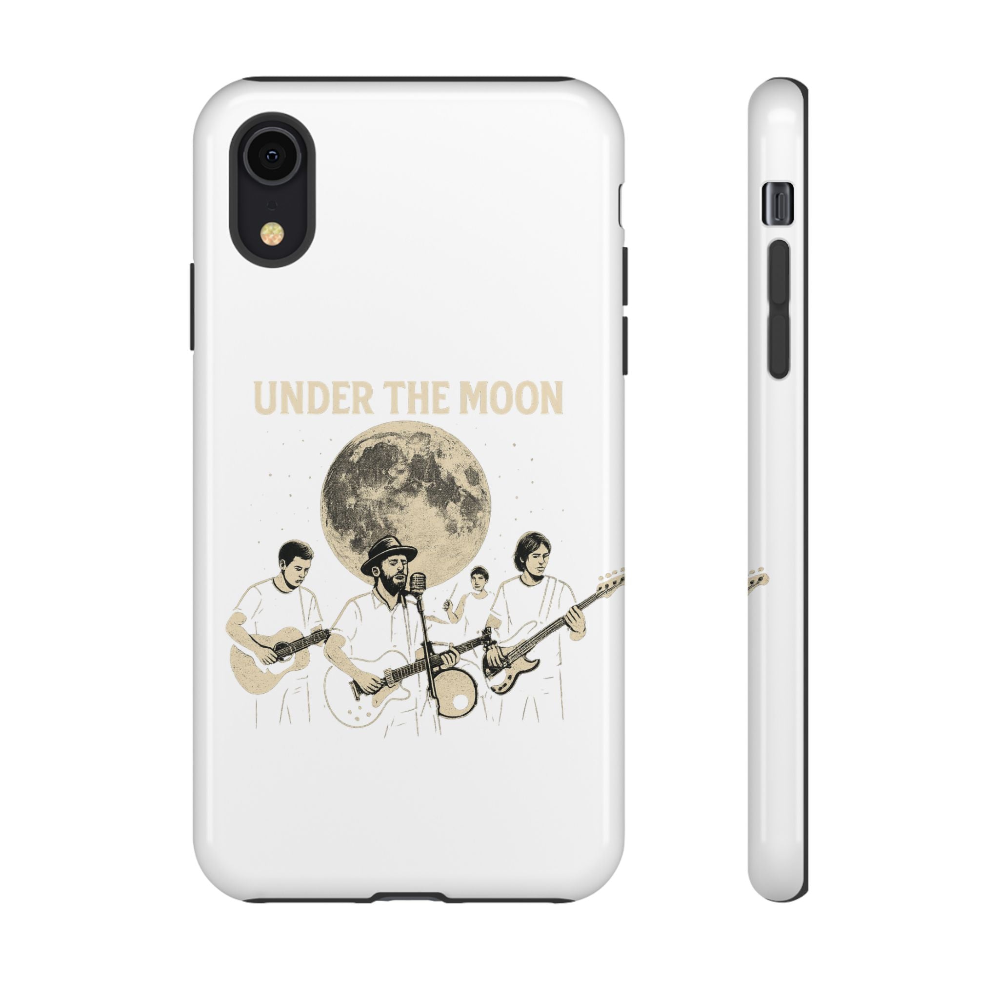 Moonlit Music Phone Case, Stellar Band Phone Cover, Celestial Gift for Music Lovers, Under the Moon Design, Festival Accessories