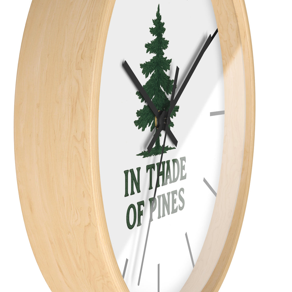 Rustic Forest Wall Clock - In The Shade Of Pines Decor, Nature Lover Gift, Cabin Wall Art, Home Decor, Eco-Friendly Timepiece
