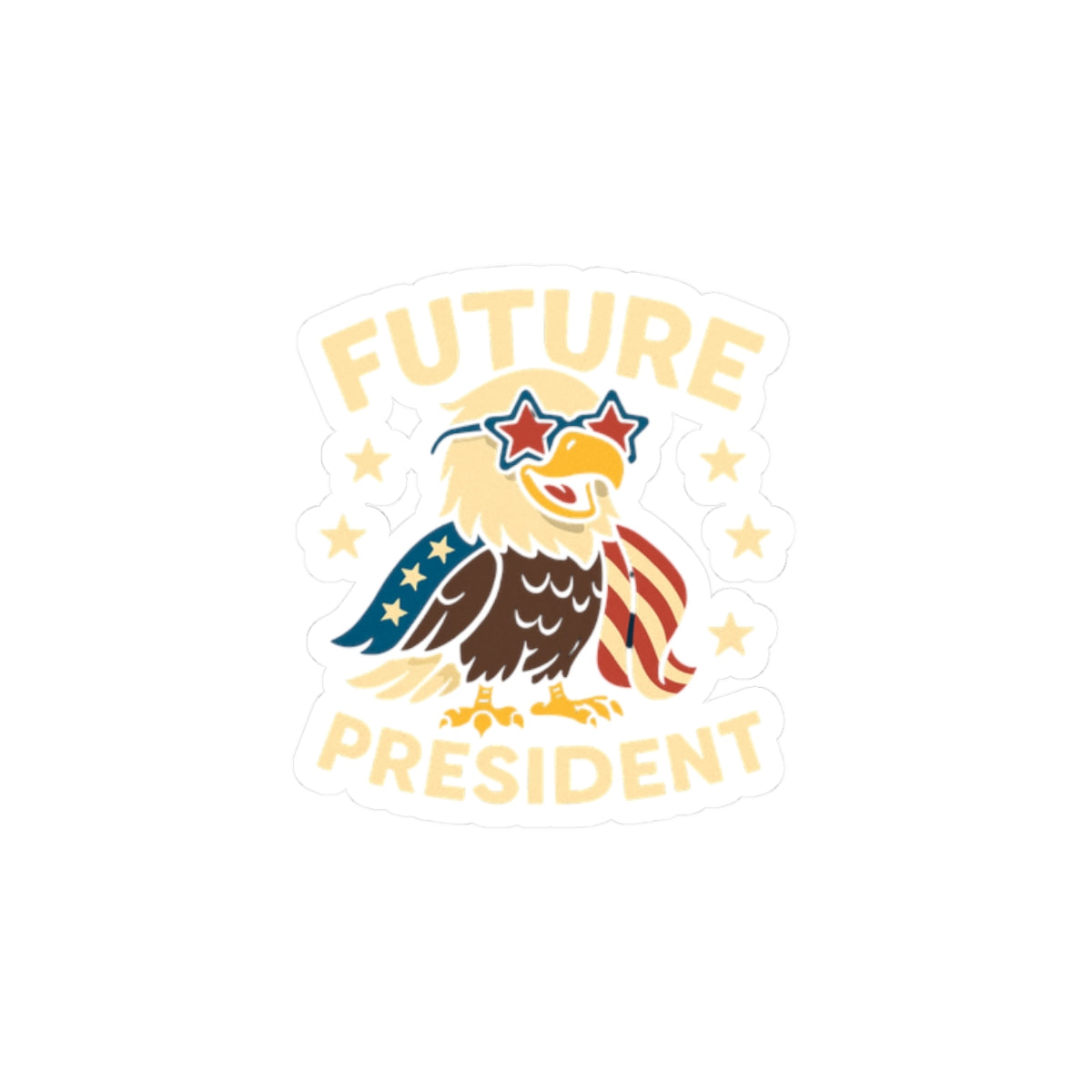 Future President Eagle Kiss-Cut Stickers, Patriotic Decor, Election Campaign, Independence Day, Fun Gifts for Kids