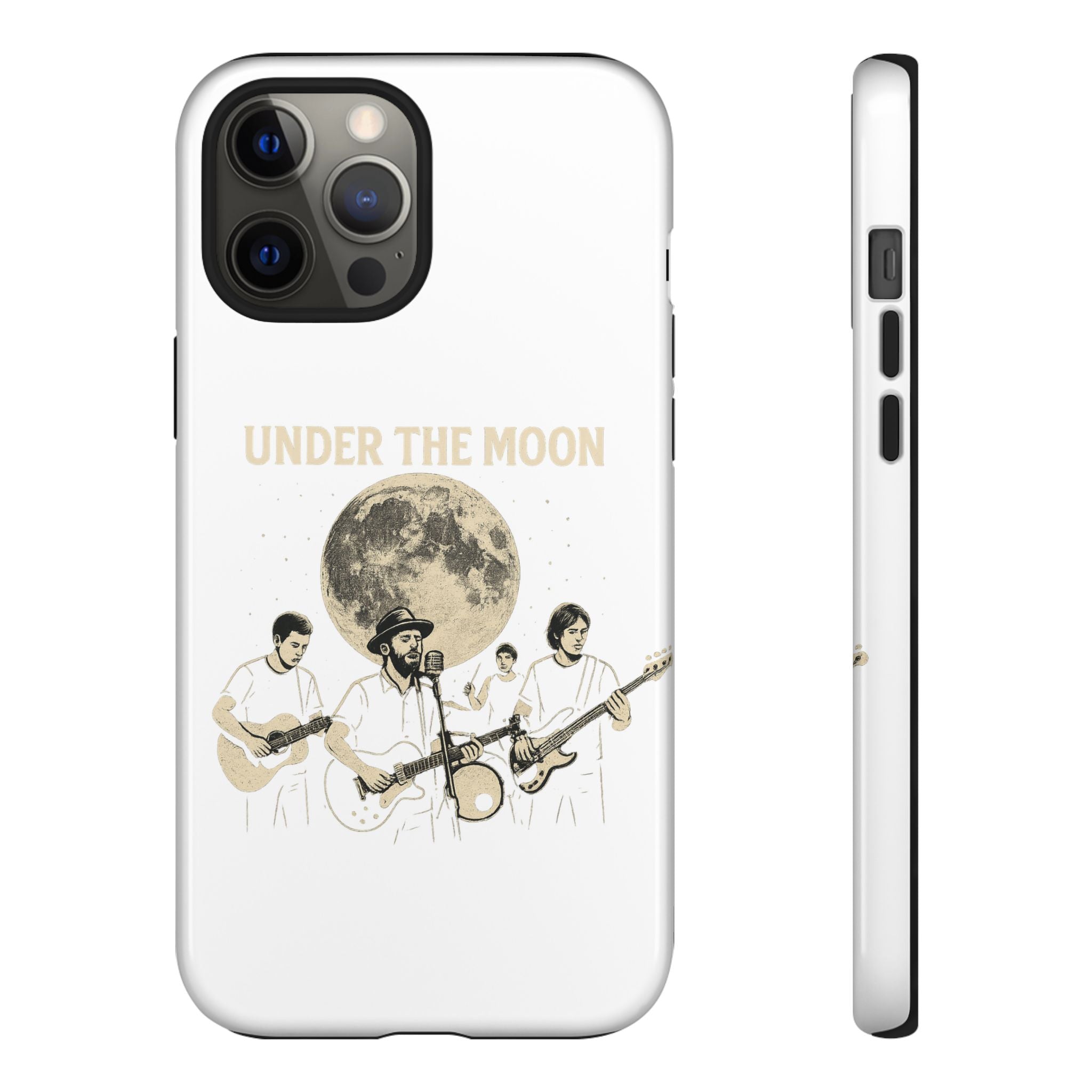 Moonlit Music Phone Case, Stellar Band Phone Cover, Celestial Gift for Music Lovers, Under the Moon Design, Festival Accessories