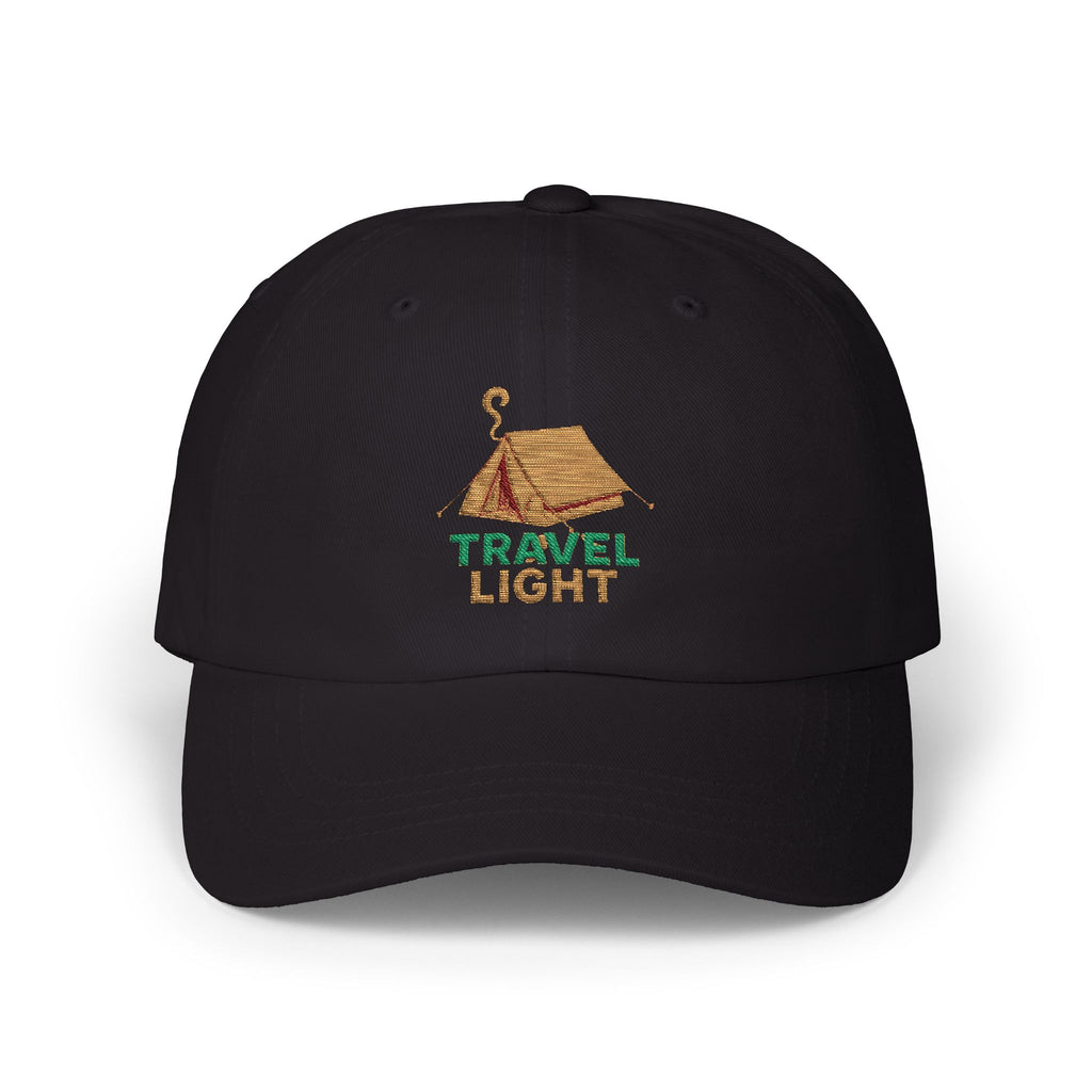 Travel Light Dad Cap | Casual Fashion Hat, Summer Accessory, Gift for Travelers, Outdoor Gear, Vacation Essential