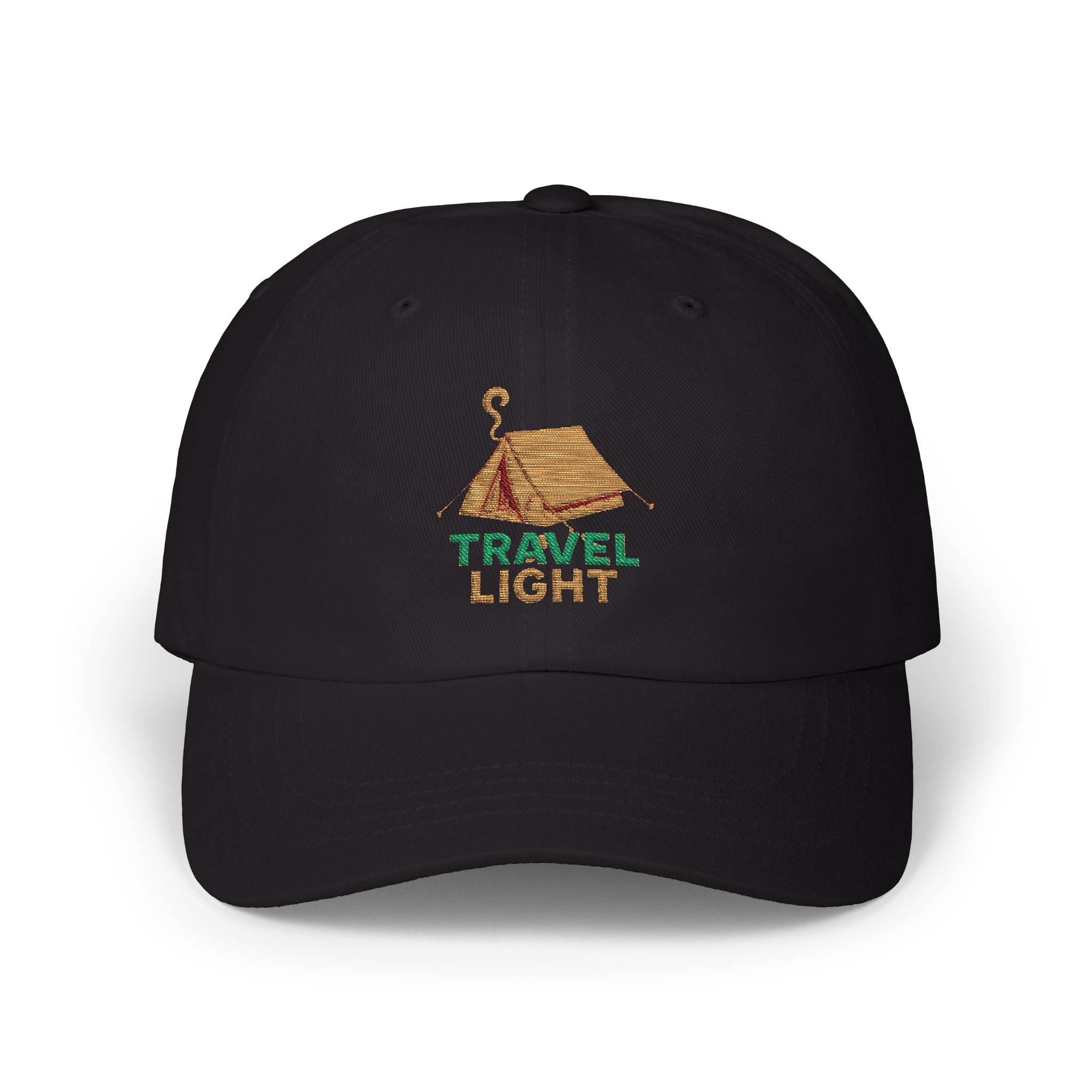 Travel Light Dad Cap | Casual Fashion Hat, Summer Accessory, Gift for Travelers, Outdoor Gear, Vacation Essential