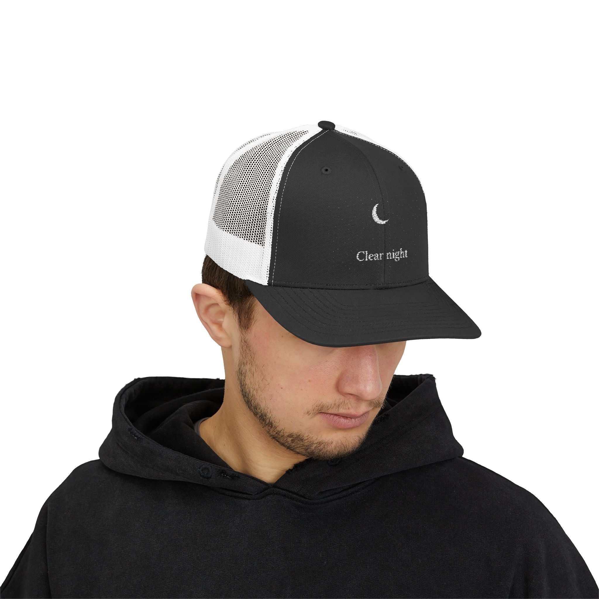 Clear Night Snapback Trucker Cap, Custom Cap, Casual Hat, Outdoor Gear, Festival Accessory, Night Sky Fashion