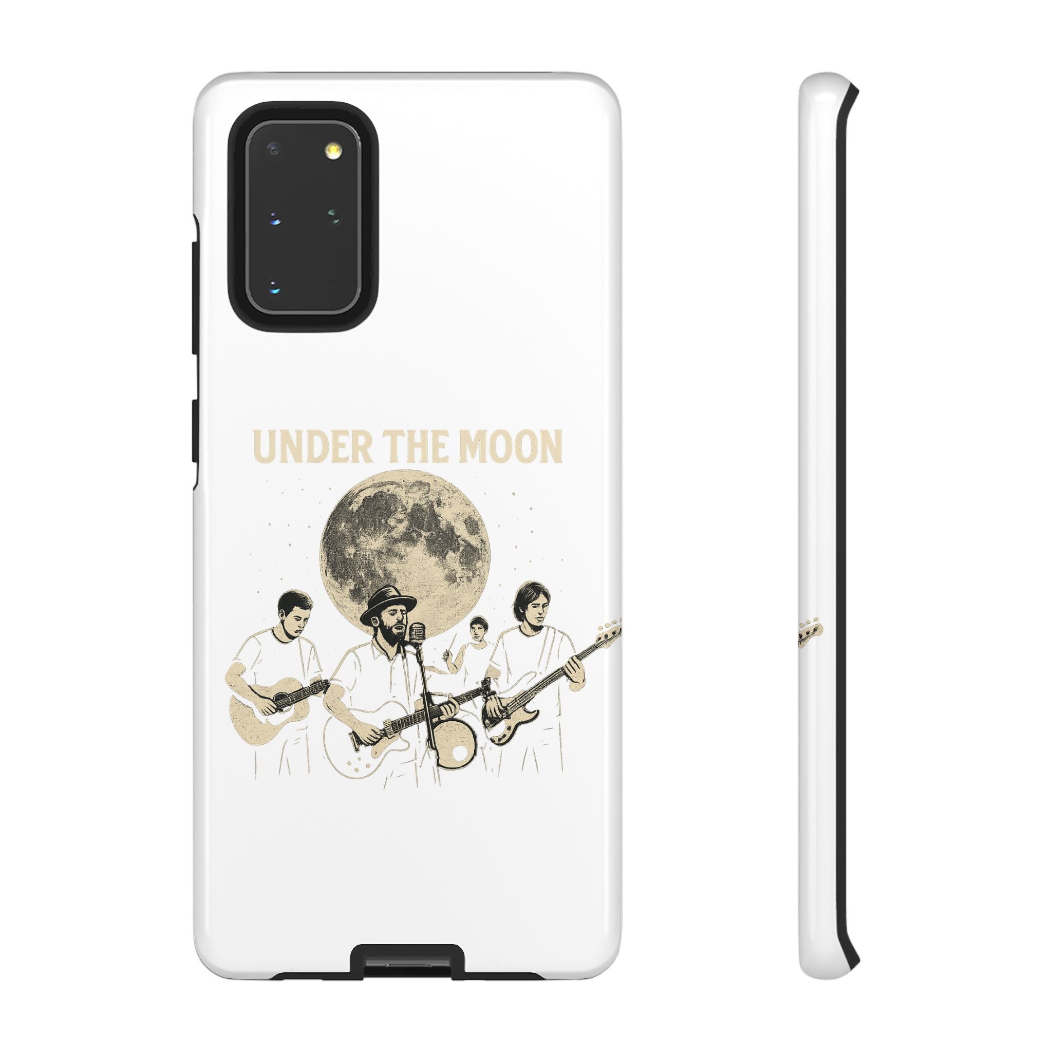 Moonlit Music Phone Case, Stellar Band Phone Cover, Celestial Gift for Music Lovers, Under the Moon Design, Festival Accessories