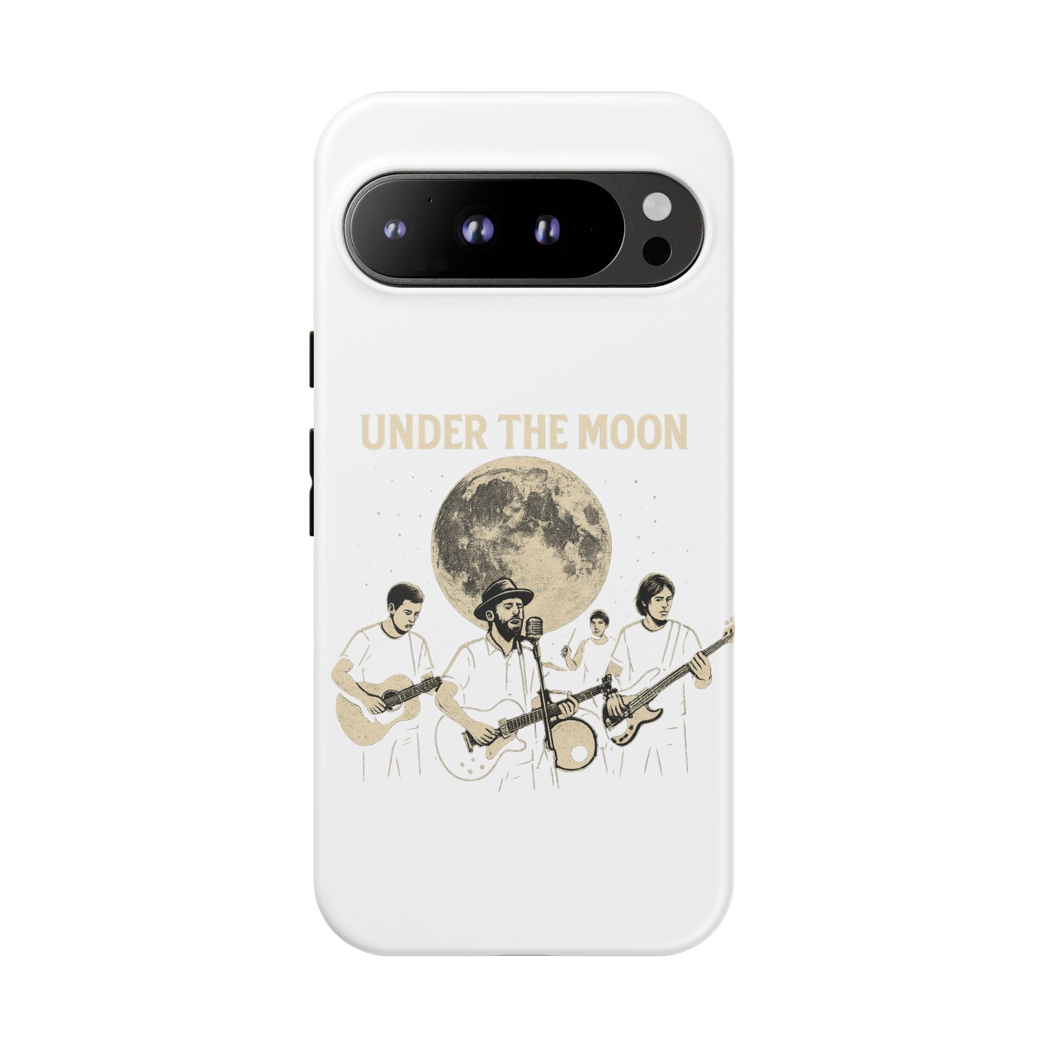 Moonlit Music Phone Case, Stellar Band Phone Cover, Celestial Gift for Music Lovers, Under the Moon Design, Festival Accessories