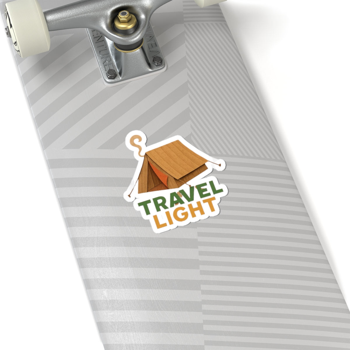 Travel Light Camping Stickers, Adventure Decals, Laptop Decoration, Outdoor Enthusiast Gift, Travel Accessories, Fun Camping Aesthetic