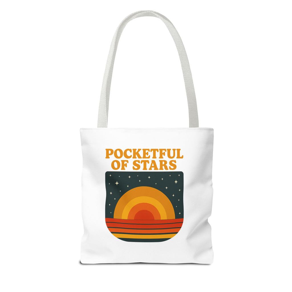 Retro Inspired Tote Bag - Pocketful of Stars, Eco-Friendly Bag, Beach Tote, Gift for Her, Boho Chic Accessory