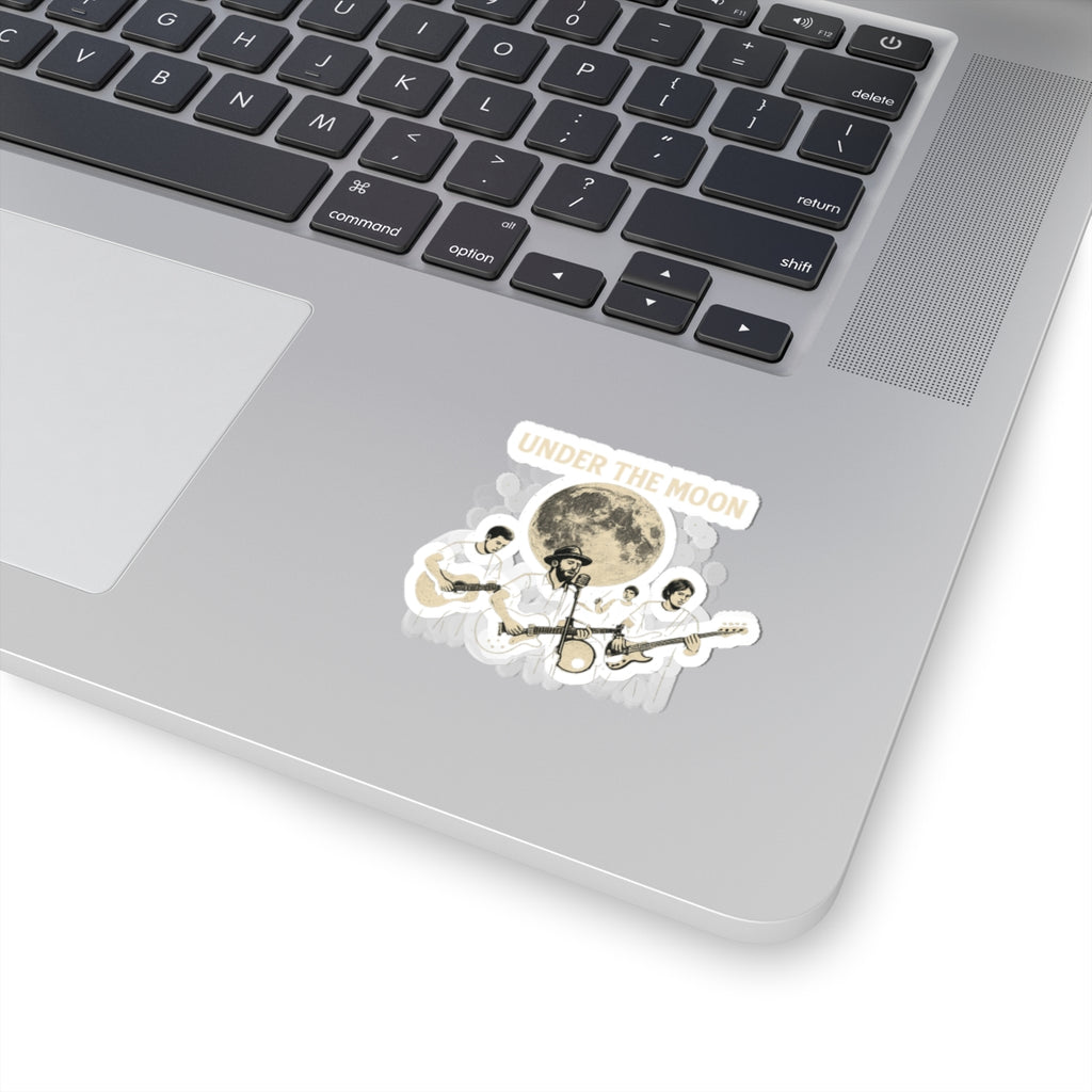 Under the Moon Kiss-Cut Stickers | Perfect for Musicians, Moon Lovers, Festival Goers, Laptop Decor, Unique Gift Ideas