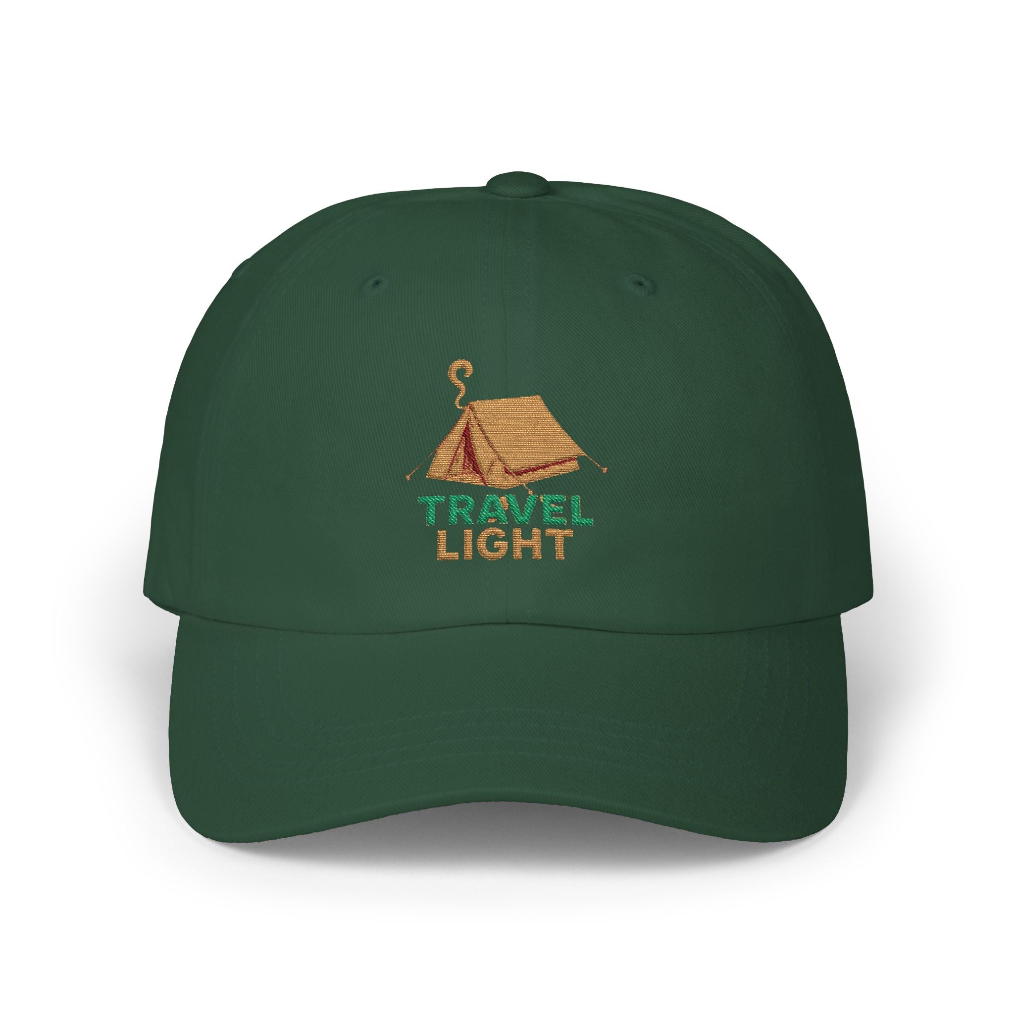 Travel Light Dad Cap | Casual Fashion Hat, Summer Accessory, Gift for Travelers, Outdoor Gear, Vacation Essential