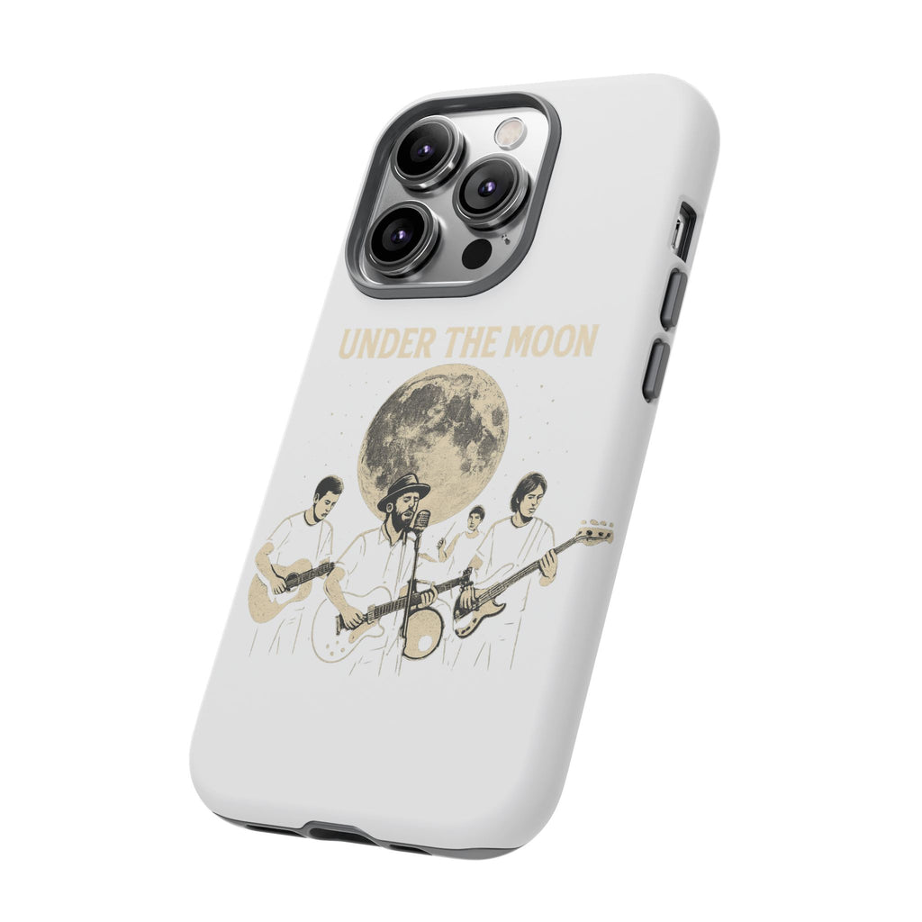 Moonlit Music Phone Case, Stellar Band Phone Cover, Celestial Gift for Music Lovers, Under the Moon Design, Festival Accessories