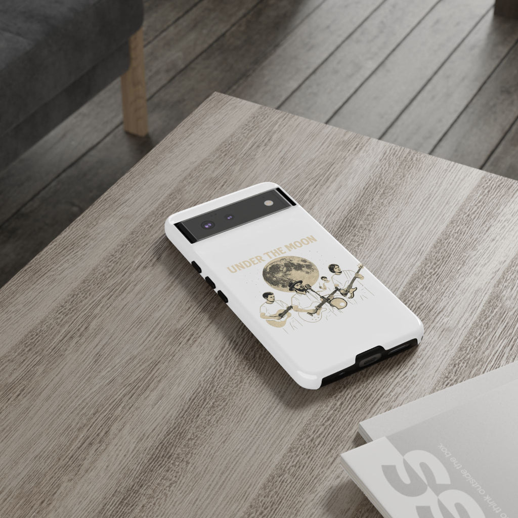 Moonlit Music Phone Case, Stellar Band Phone Cover, Celestial Gift for Music Lovers, Under the Moon Design, Festival Accessories