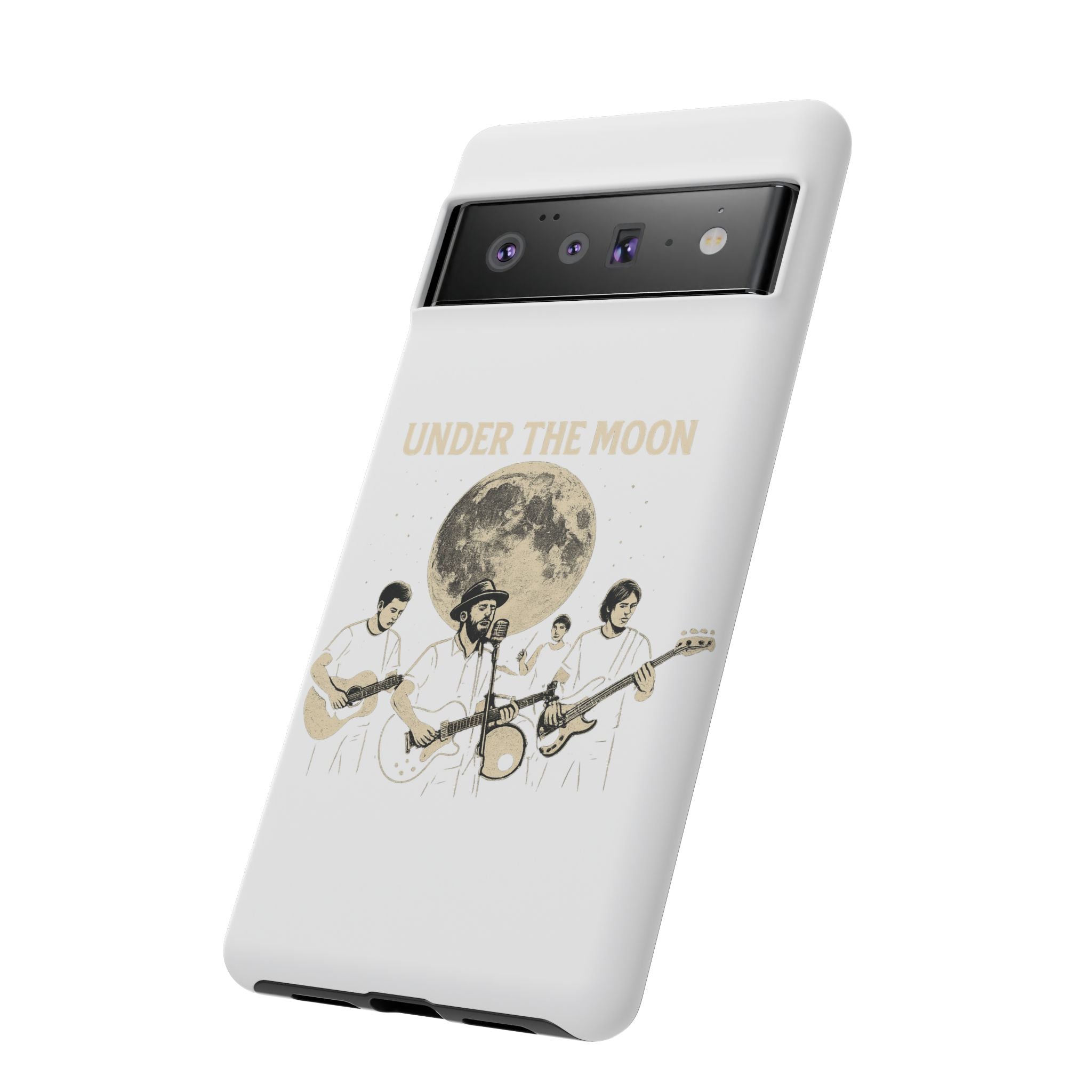 Moonlit Music Phone Case, Stellar Band Phone Cover, Celestial Gift for Music Lovers, Under the Moon Design, Festival Accessories