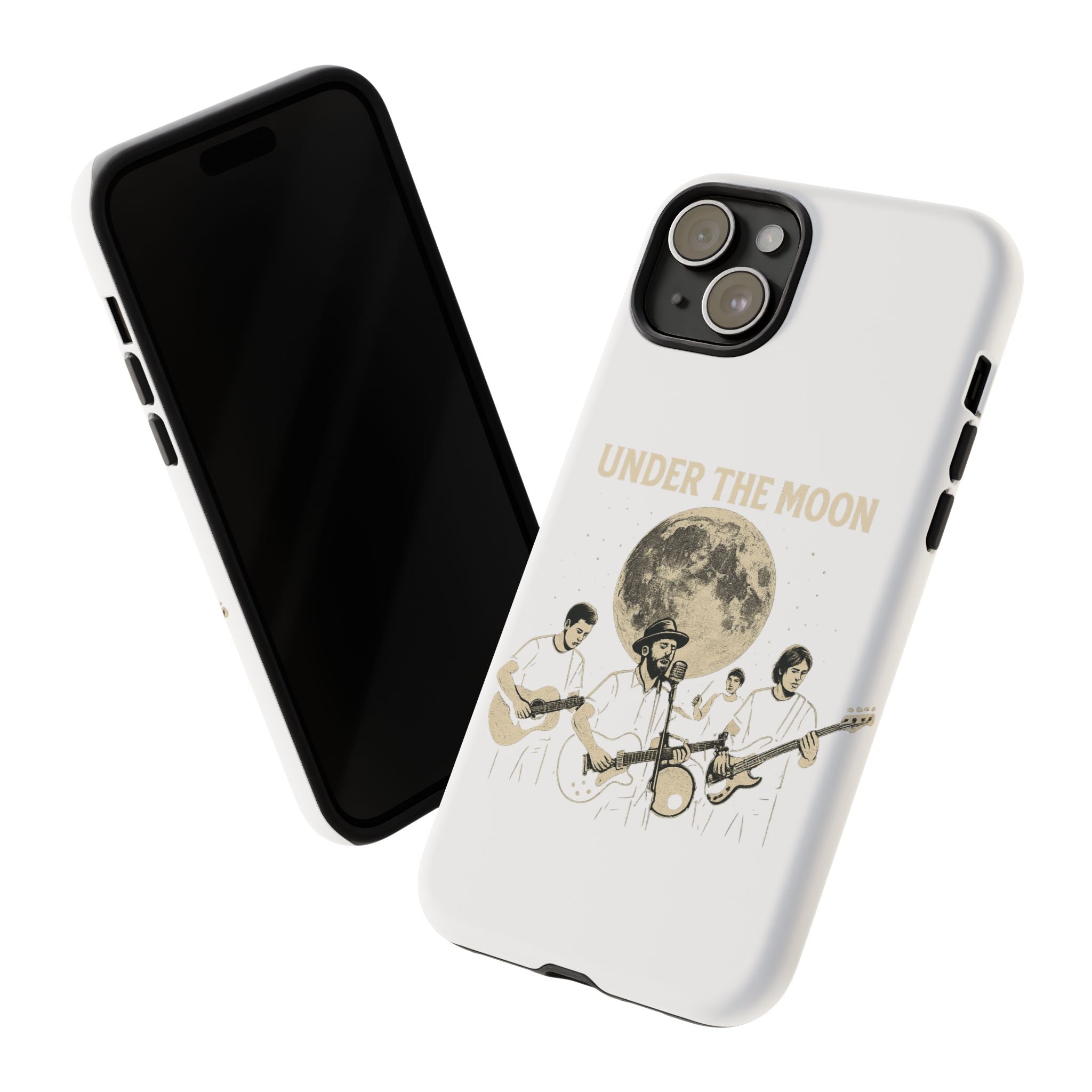 Moonlit Music Phone Case, Stellar Band Phone Cover, Celestial Gift for Music Lovers, Under the Moon Design, Festival Accessories
