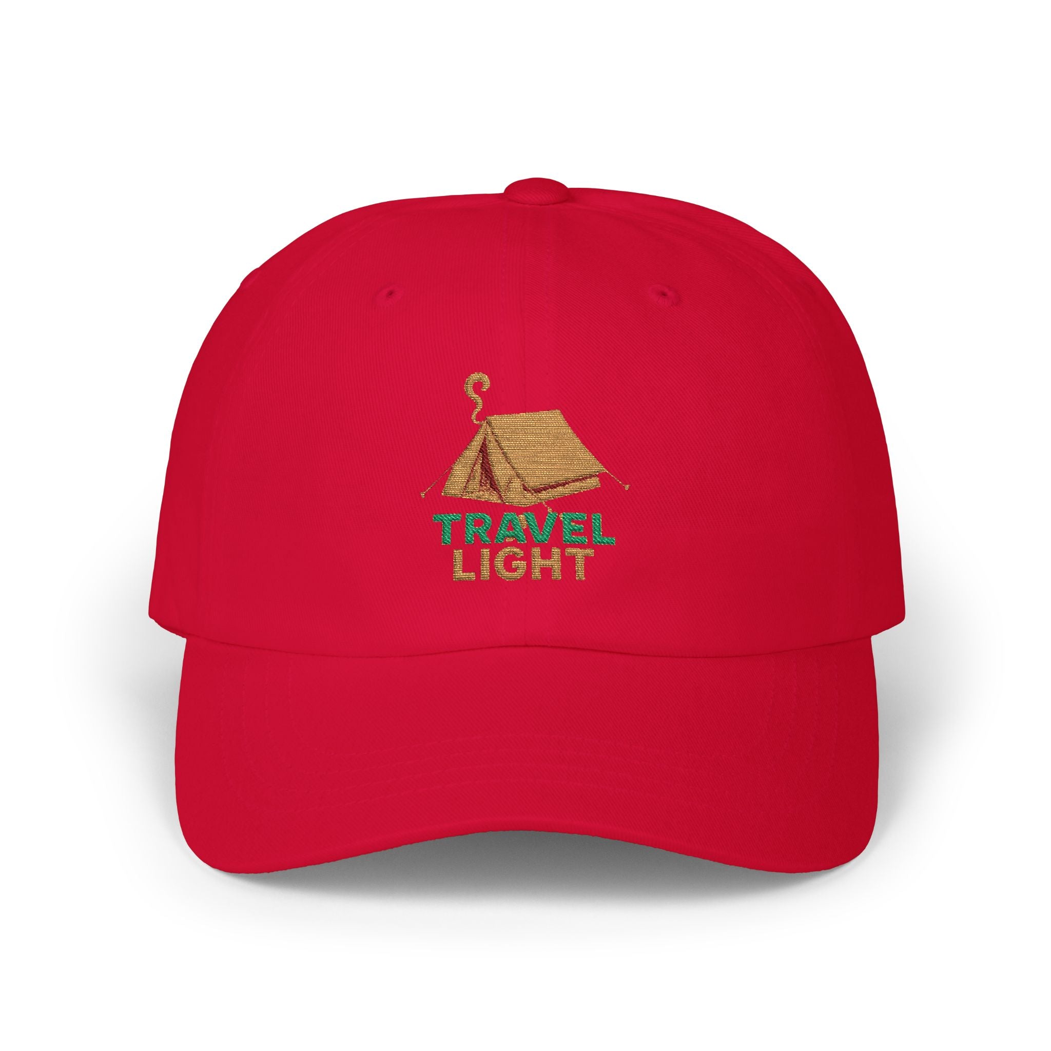 Travel Light Dad Cap | Casual Fashion Hat, Summer Accessory, Gift for Travelers, Outdoor Gear, Vacation Essential