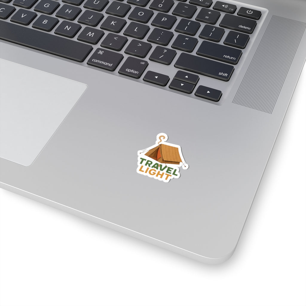 Travel Light Camping Stickers, Adventure Decals, Laptop Decoration, Outdoor Enthusiast Gift, Travel Accessories, Fun Camping Aesthetic