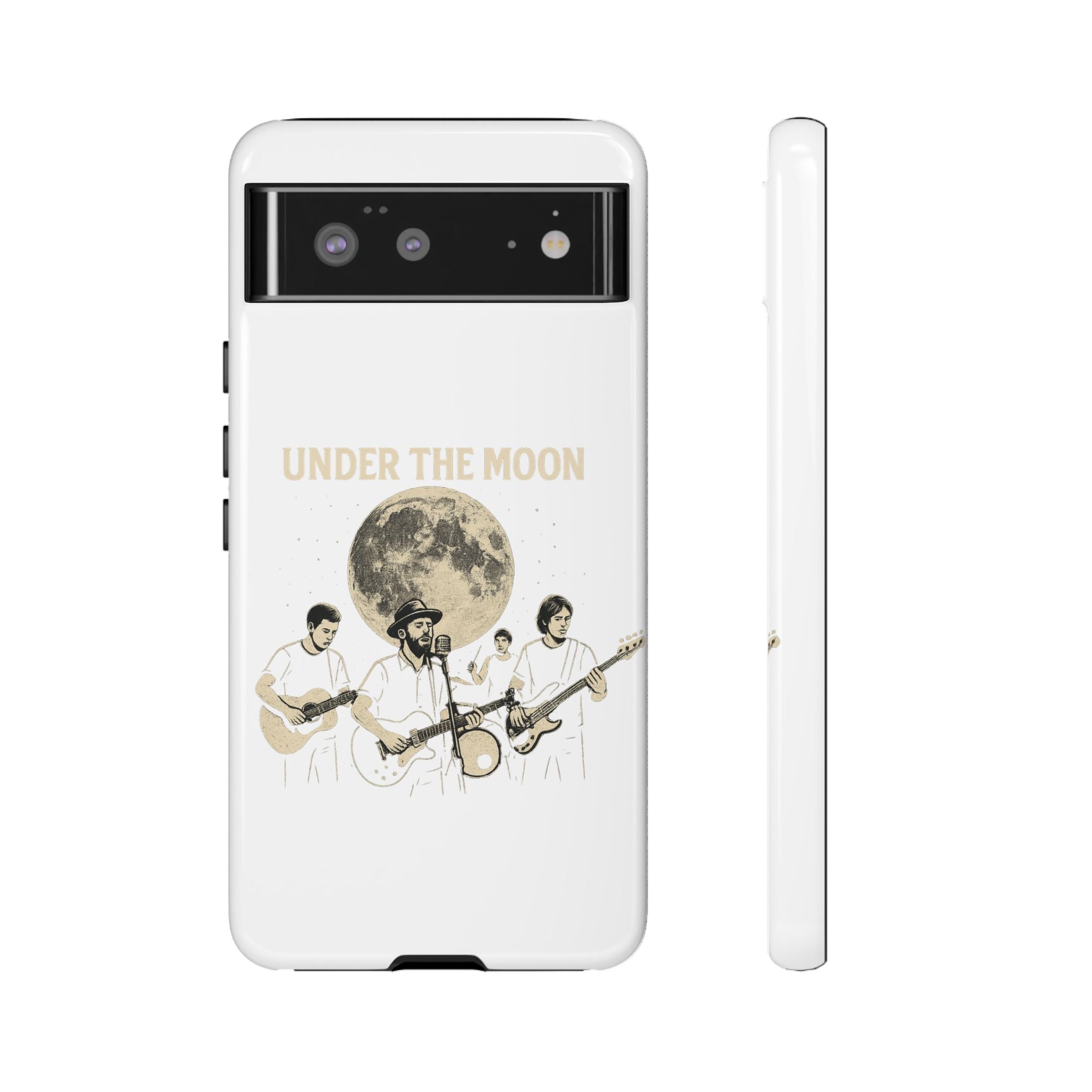 Moonlit Music Phone Case, Stellar Band Phone Cover, Celestial Gift for Music Lovers, Under the Moon Design, Festival Accessories