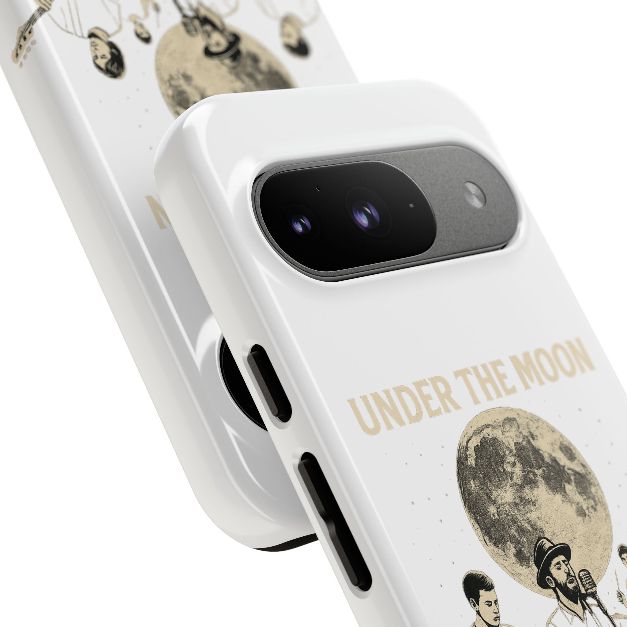 Moonlit Music Phone Case, Stellar Band Phone Cover, Celestial Gift for Music Lovers, Under the Moon Design, Festival Accessories