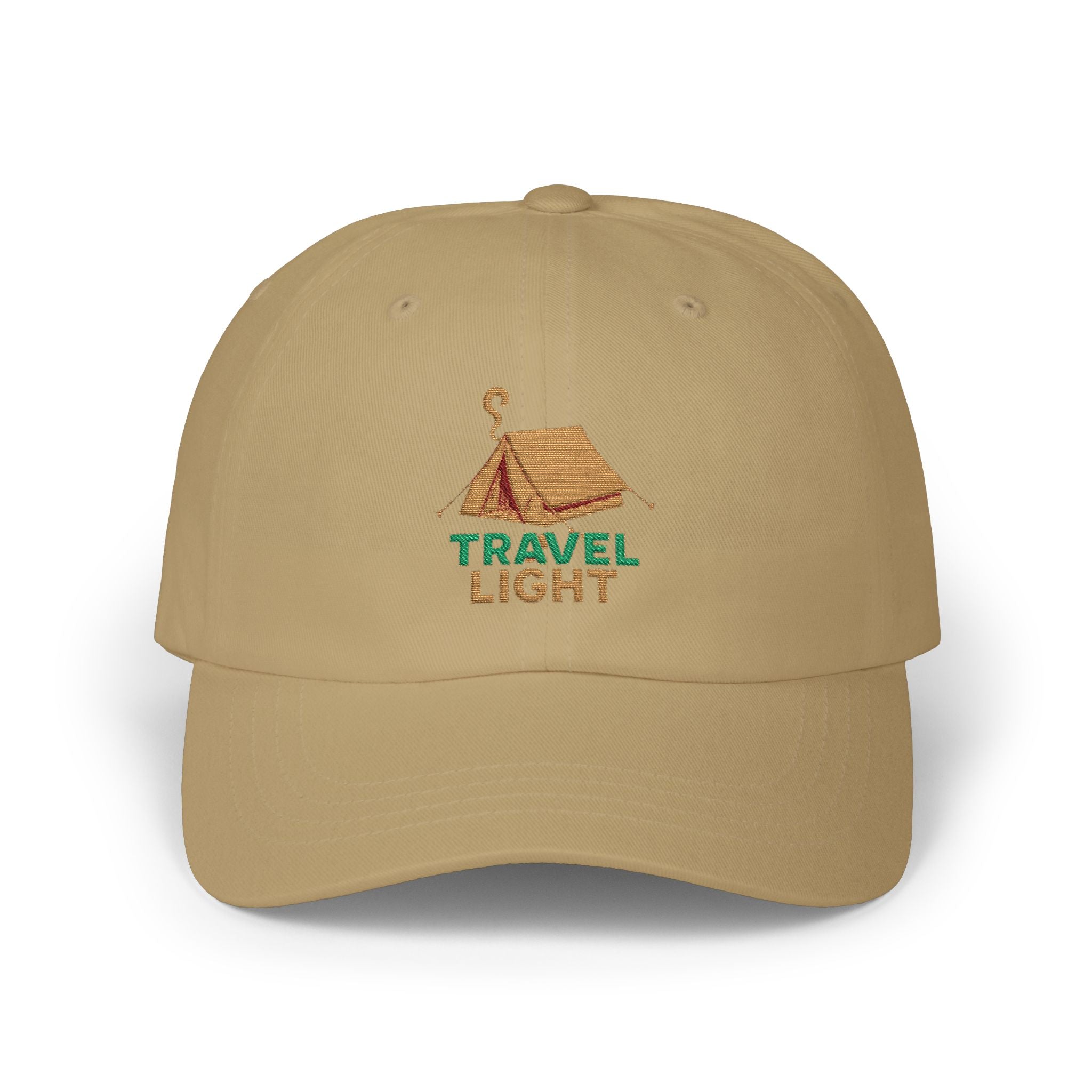 Travel Light Dad Cap | Casual Fashion Hat, Summer Accessory, Gift for Travelers, Outdoor Gear, Vacation Essential
