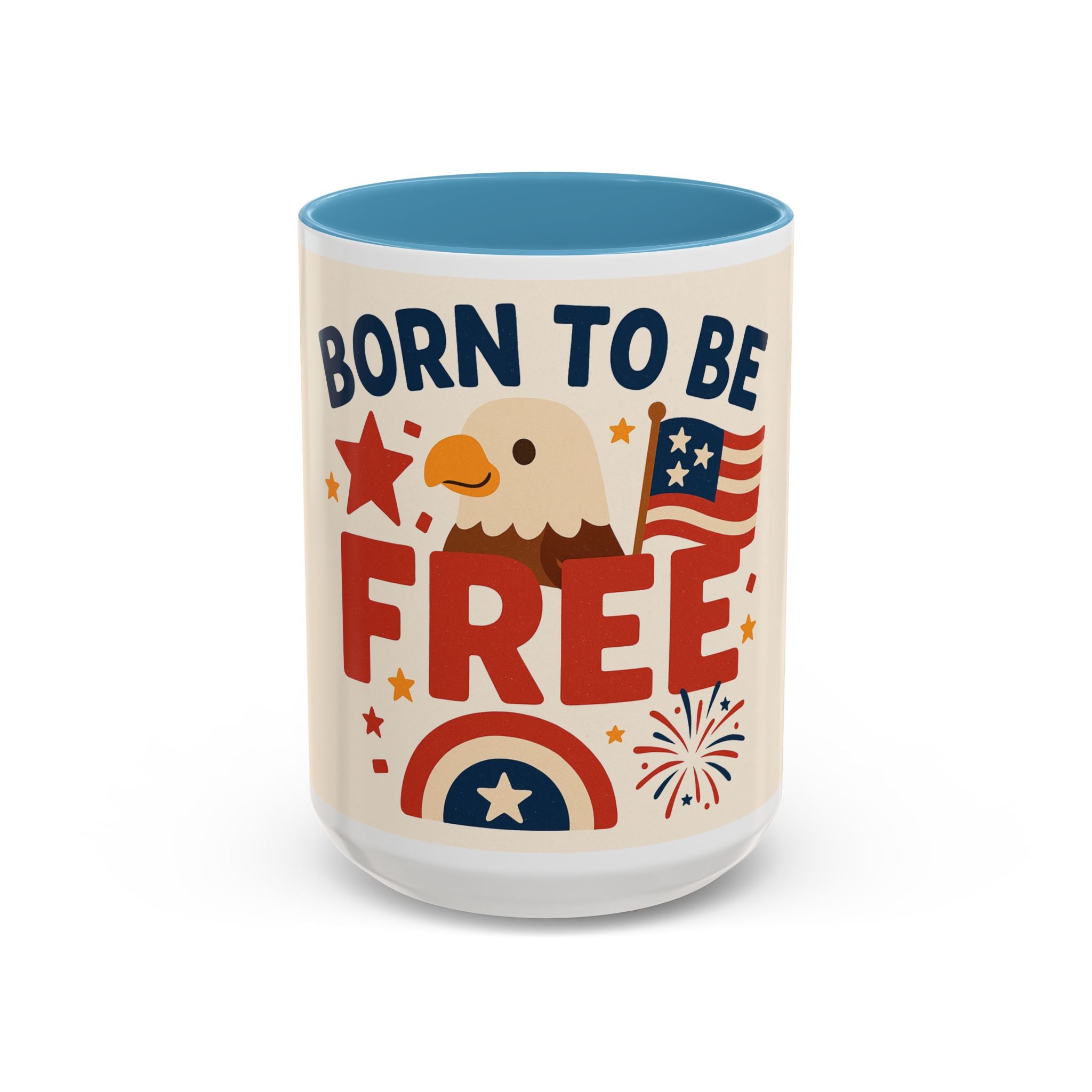 Born to be Free Accent Coffee Mug - Patriotic American Theme, Ideal Gift for Fourth of July, Memorial Day, Home or Office Decor, Fun [...]