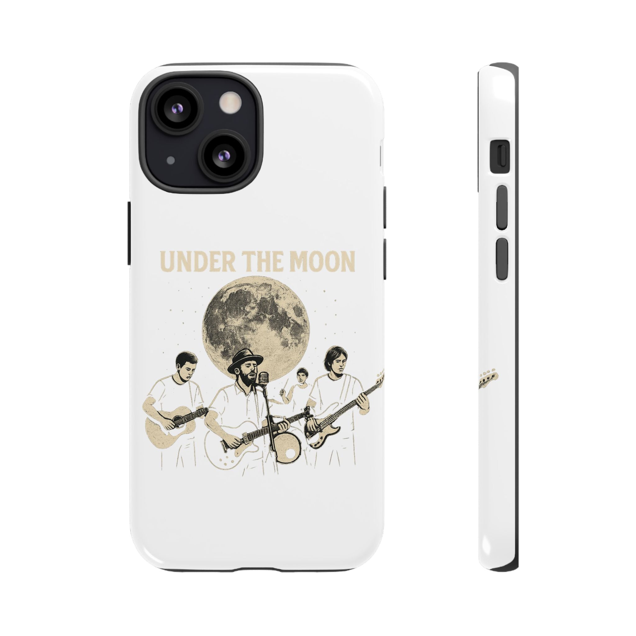 Moonlit Music Phone Case, Stellar Band Phone Cover, Celestial Gift for Music Lovers, Under the Moon Design, Festival Accessories