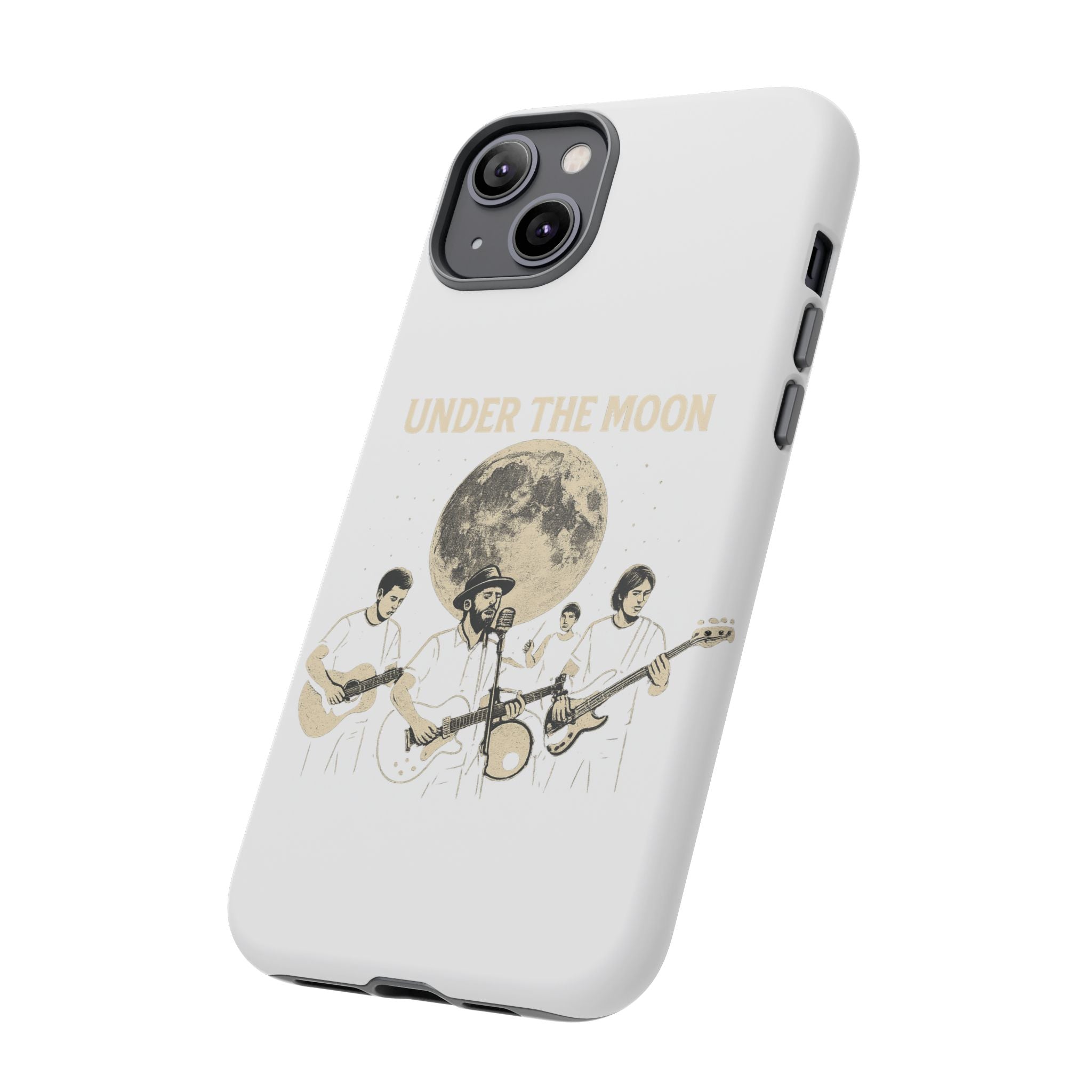 Moonlit Music Phone Case, Stellar Band Phone Cover, Celestial Gift for Music Lovers, Under the Moon Design, Festival Accessories