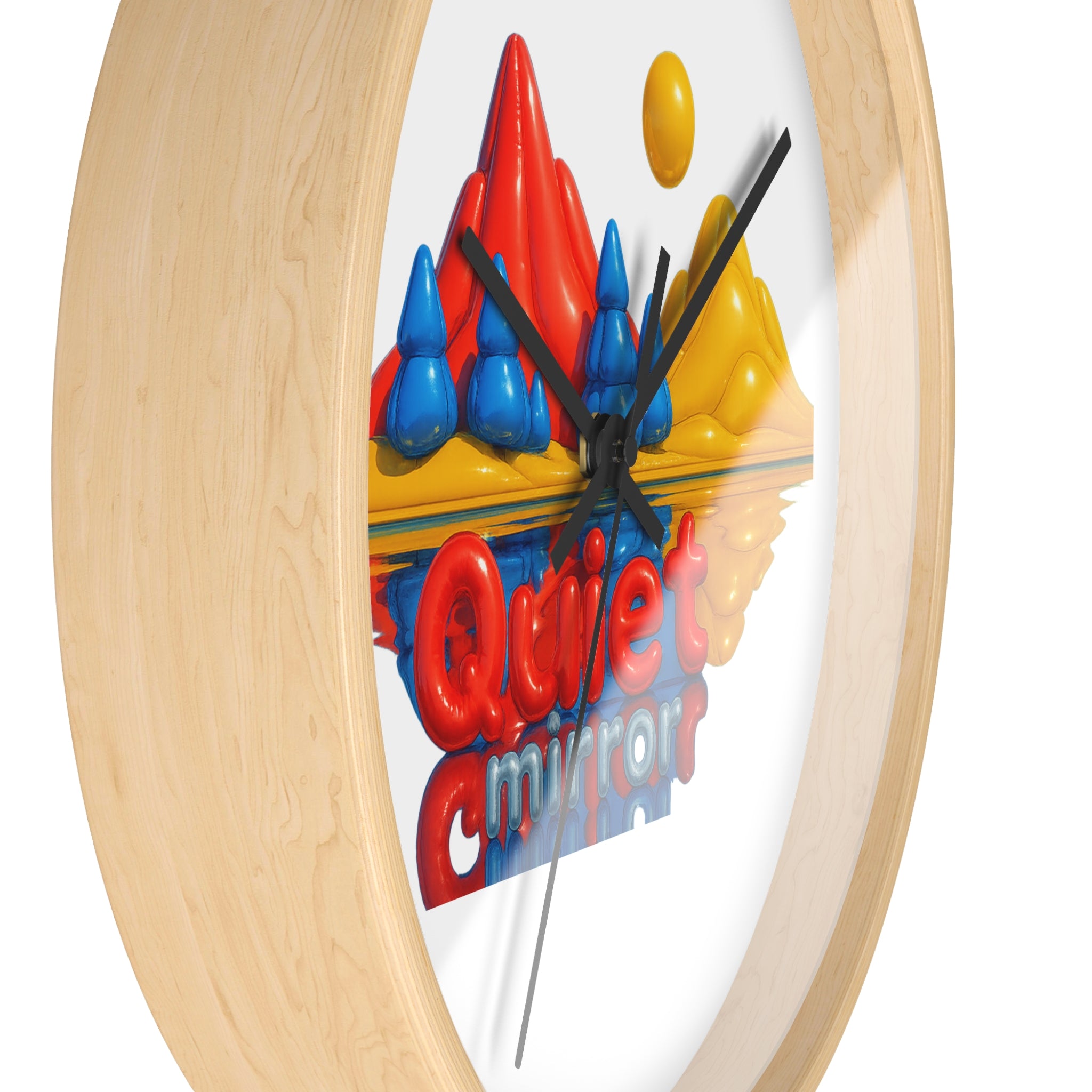 Colorful Quiet Mirror Wall Clock - Modern Home Decor, Unique Timepiece, Gift for Art Lovers, Bedroom or Living Room Design