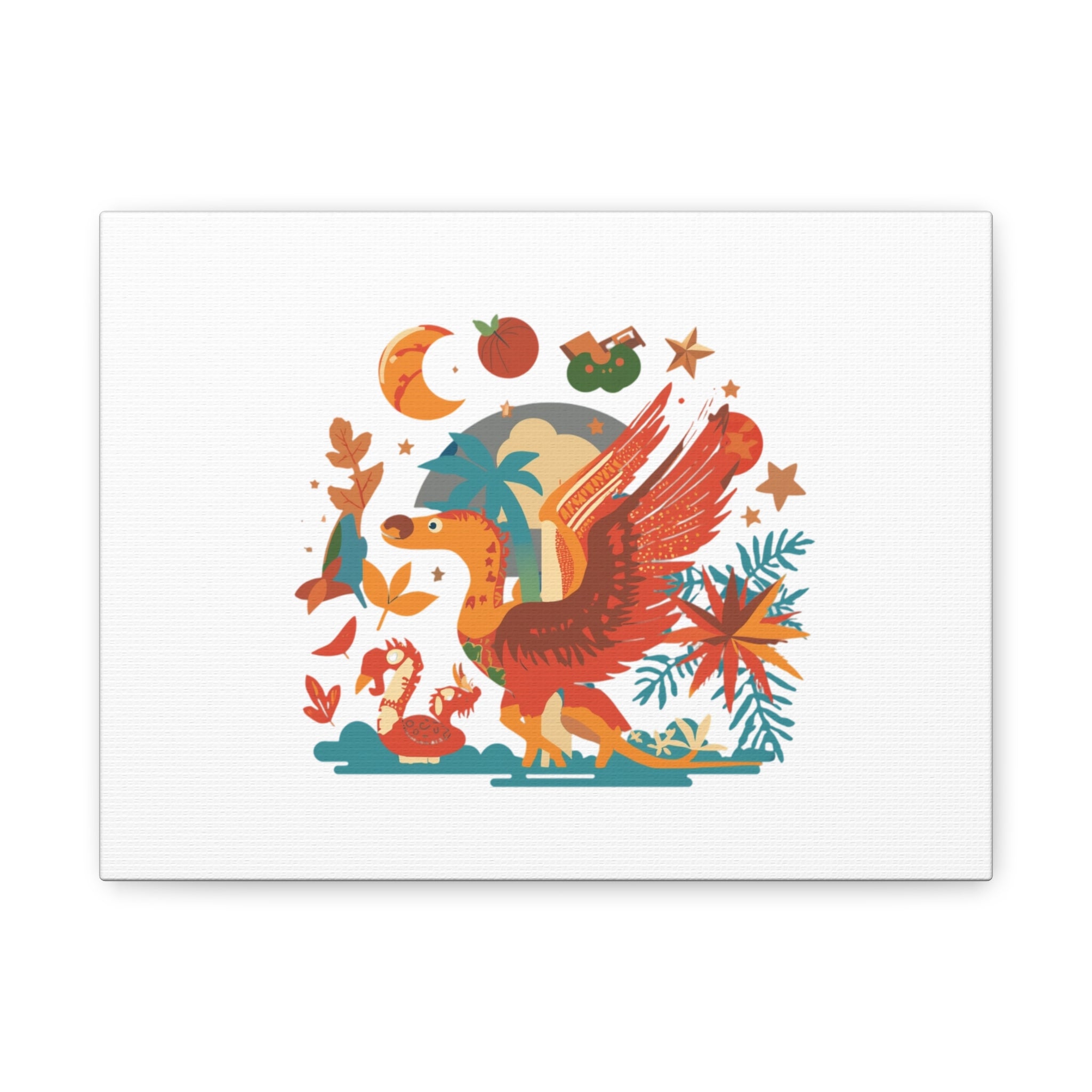 Vibrant Mythical Creature Wall Art, Colorful Canvas Decor, Perfect for Home, Gifts, or Unique Art Display