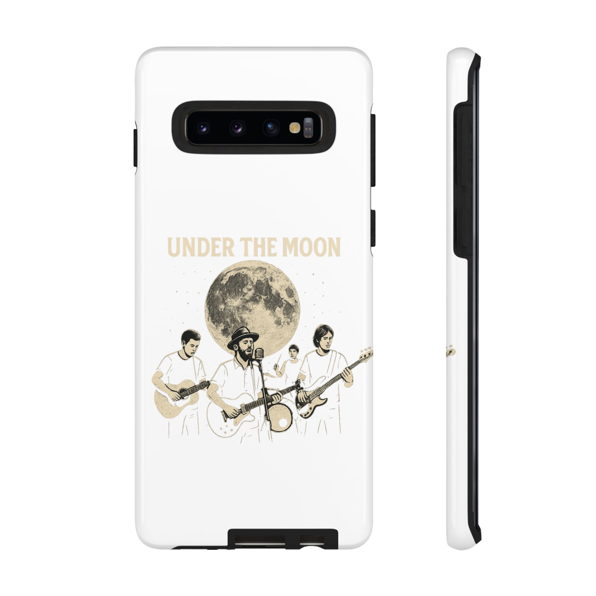 Moonlit Music Phone Case, Stellar Band Phone Cover, Celestial Gift for Music Lovers, Under the Moon Design, Festival Accessories