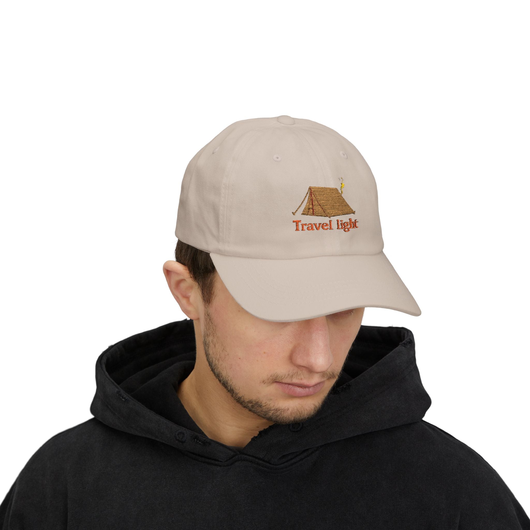 Travel Light Classic Dad Cap | Outdoor Adventure Baseball Hat | Gift for Campers | Summer Caps | Hiking Hats | Casual Sun Hat
