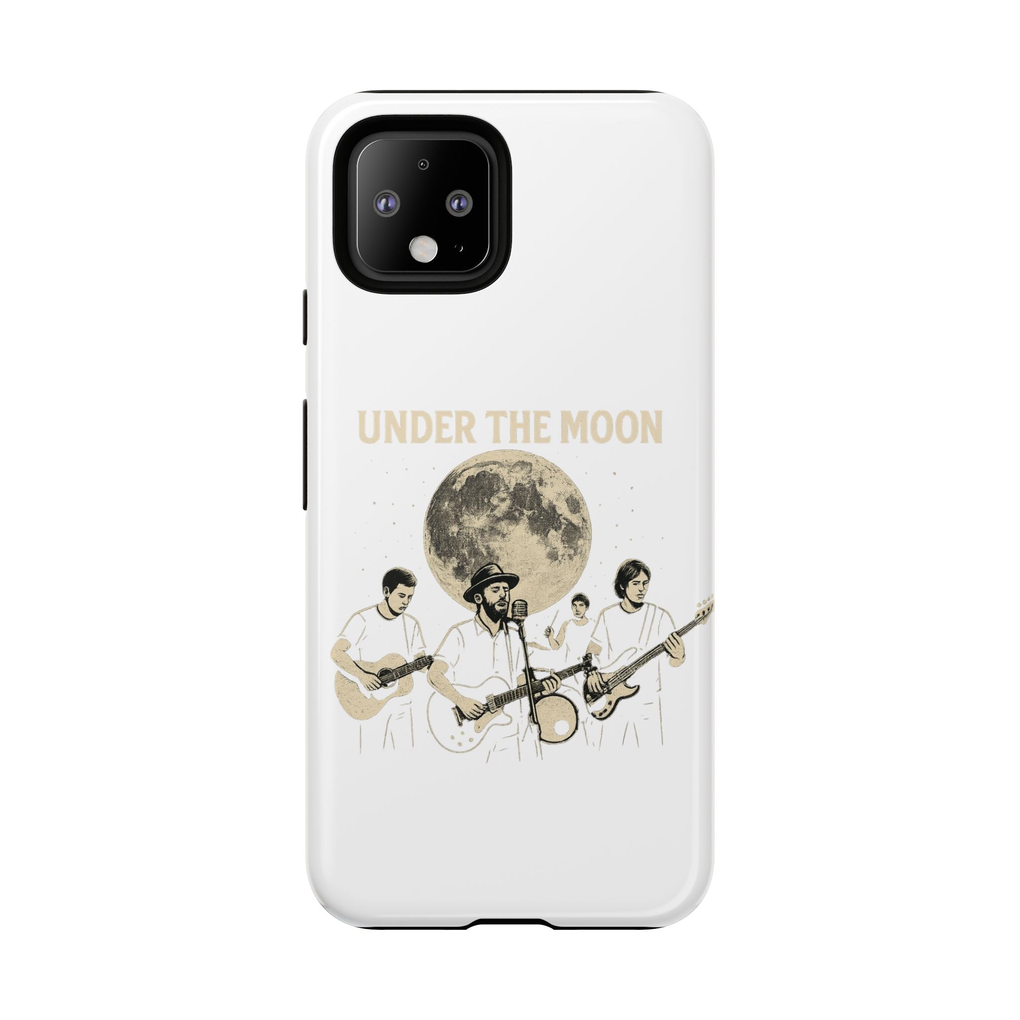 Moonlit Music Phone Case, Stellar Band Phone Cover, Celestial Gift for Music Lovers, Under the Moon Design, Festival Accessories